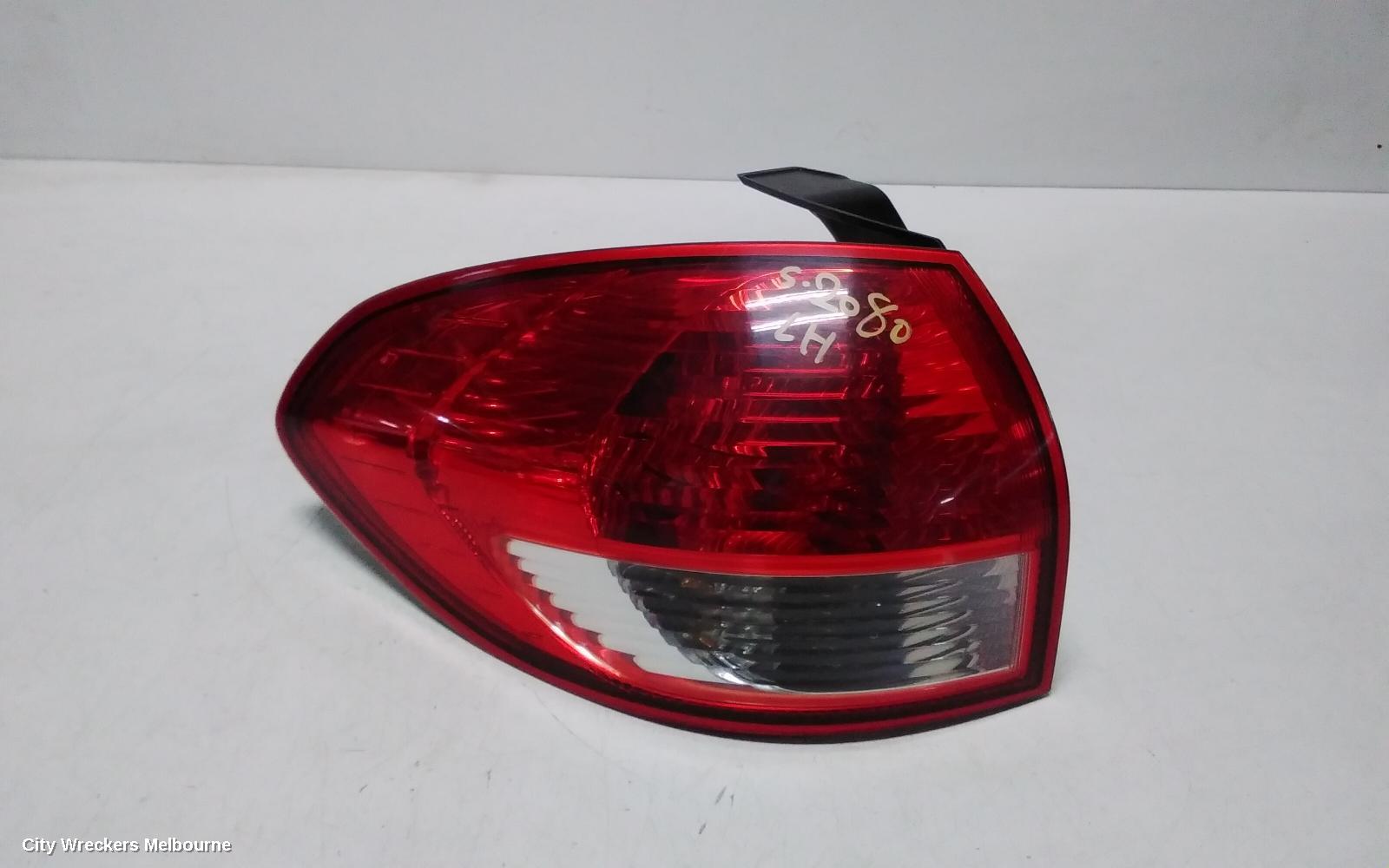 SUBARU TRIBECA LEFT TAILLIGHT, B9, IN BODY, 12/2007 - 01/2014