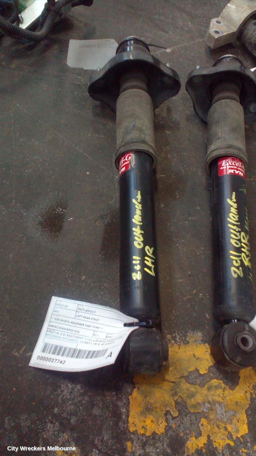 MITSUBISHI OUTLANDER LEFT REAR STRUT, ***USE SHOCK ABSORBER PART TYPE***