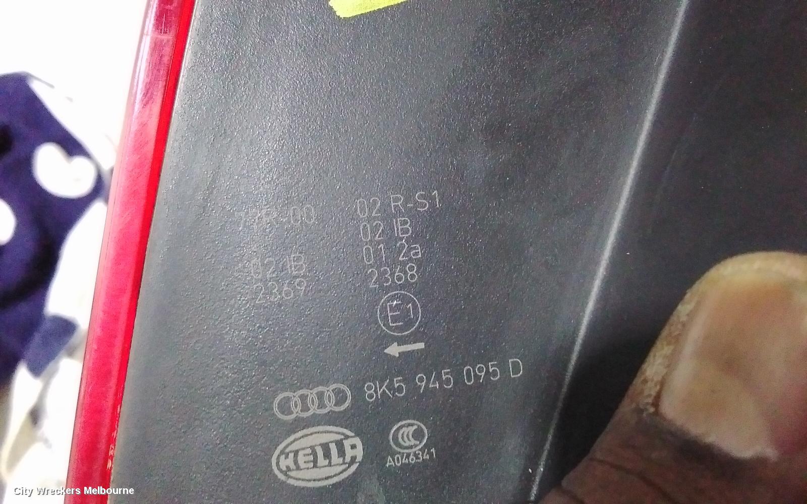 AUDI A4 LEFT TAILLIGHT, B8 8K (A4), SEDAN, STANDARD TYPE, 02/2008 - 06/2012