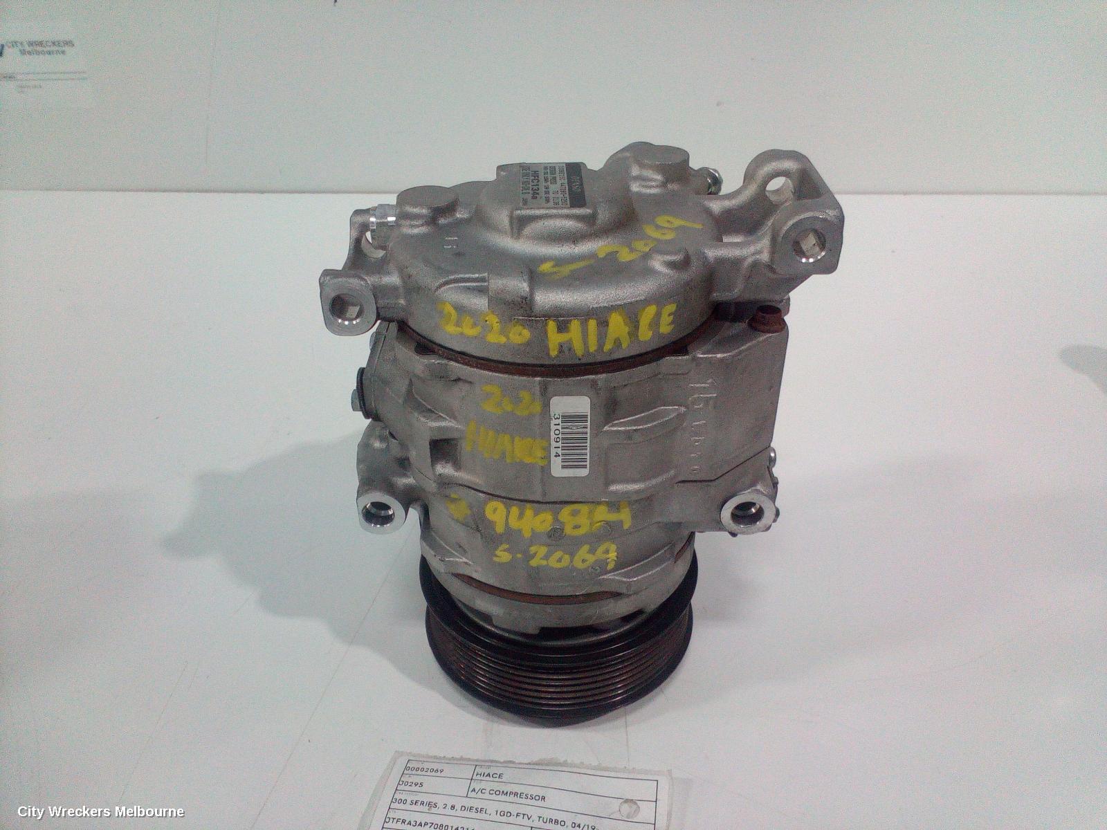 TOYOTA HIACE A/C COMPRESSOR, 300 SERIES, 2.8, DIESEL, 1GD-FTV, TURBO, 04/2019 ONWARDS