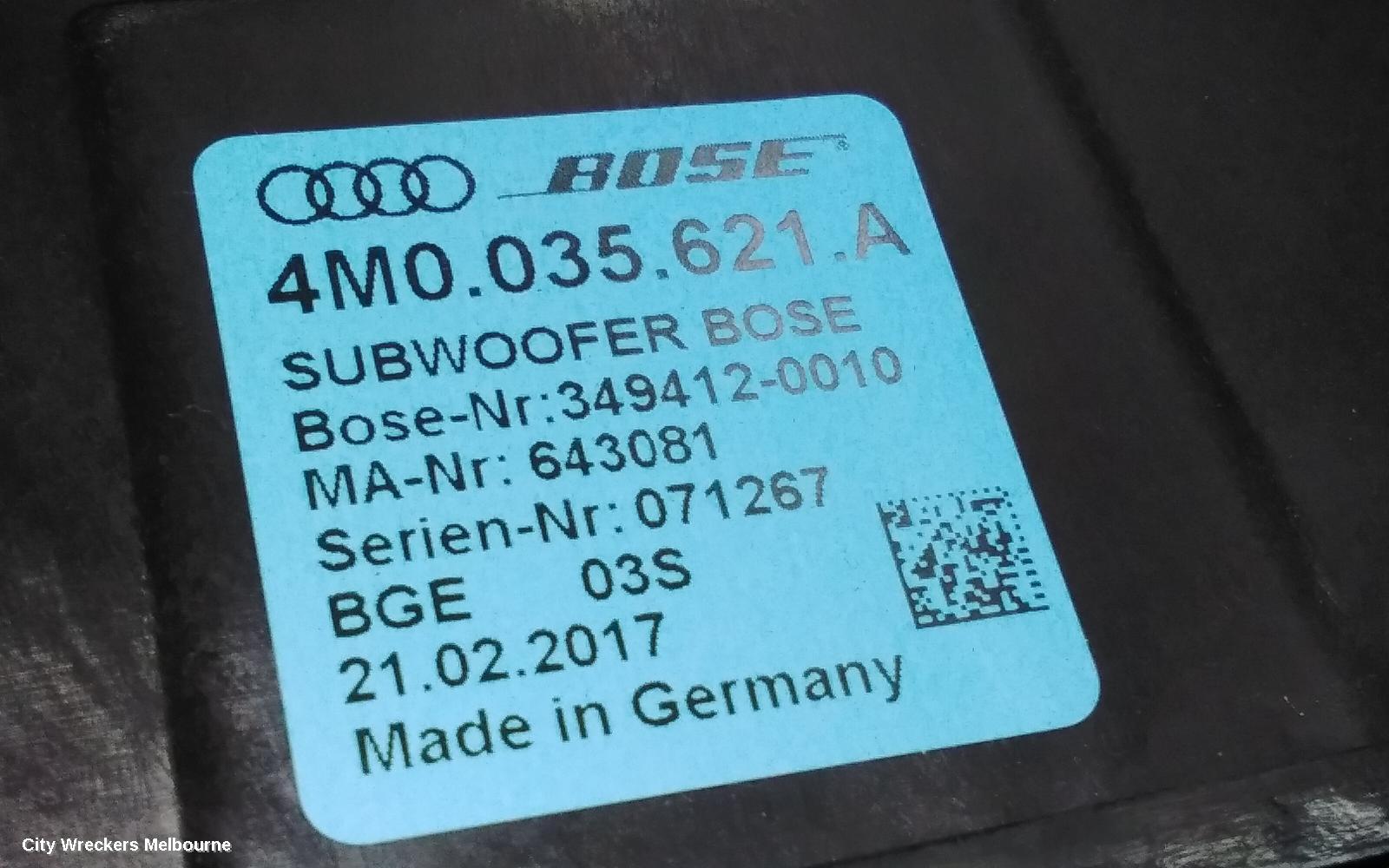 AUDI Q7 SPEAKER, 4M, 07/2015 ONWARDS