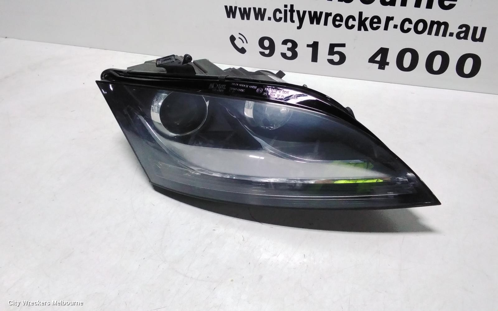 AUDI TT RIGHT HEADLAMP, 8J, XENON TYPE, 09/2006 - 08/2010