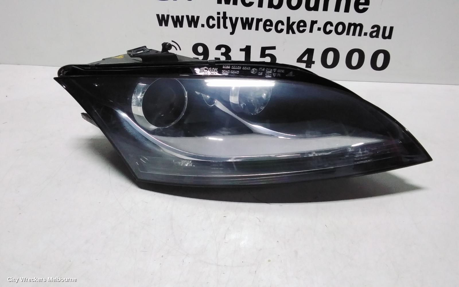 AUDI TT RIGHT HEADLAMP, 8J, XENON TYPE, 09/2006 - 08/2010
