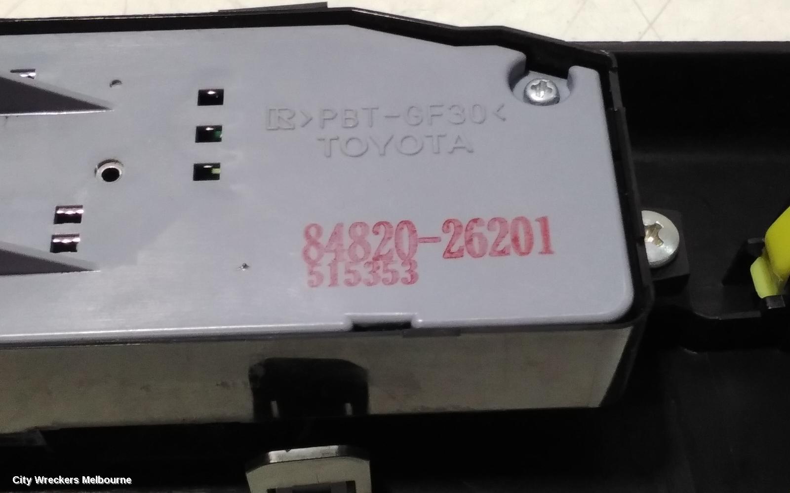TOYOTA HIACE PWR DR WIND SWITCH, RH FRONT (MASTER SWITCH), TRH/KDH, 03/2005 - 02/2014