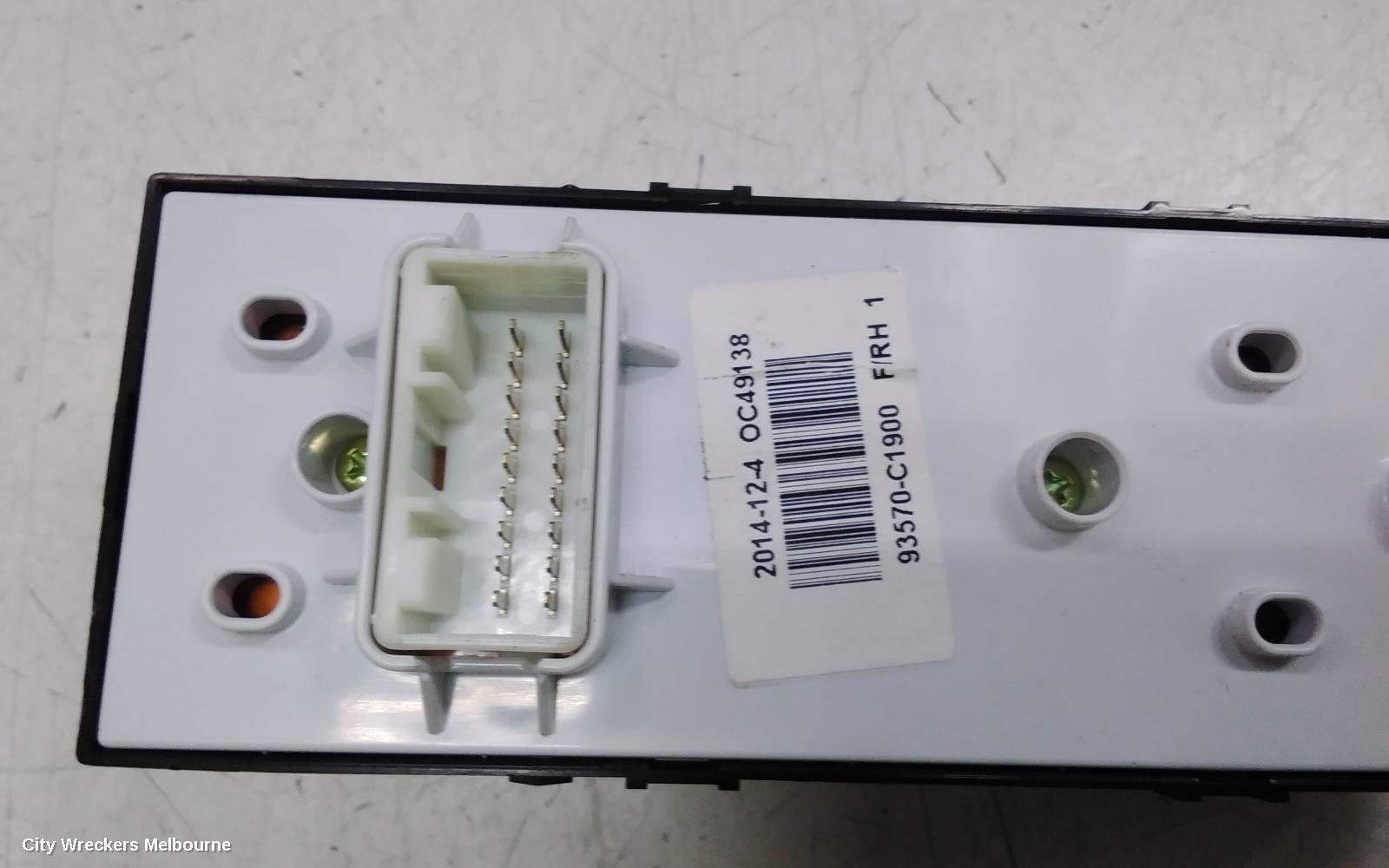HYUNDAI SONATA PWR DR WIND SWITCH, RH FRONT (MASTER SWITCH), LF, 01/2015 - 01/2020
