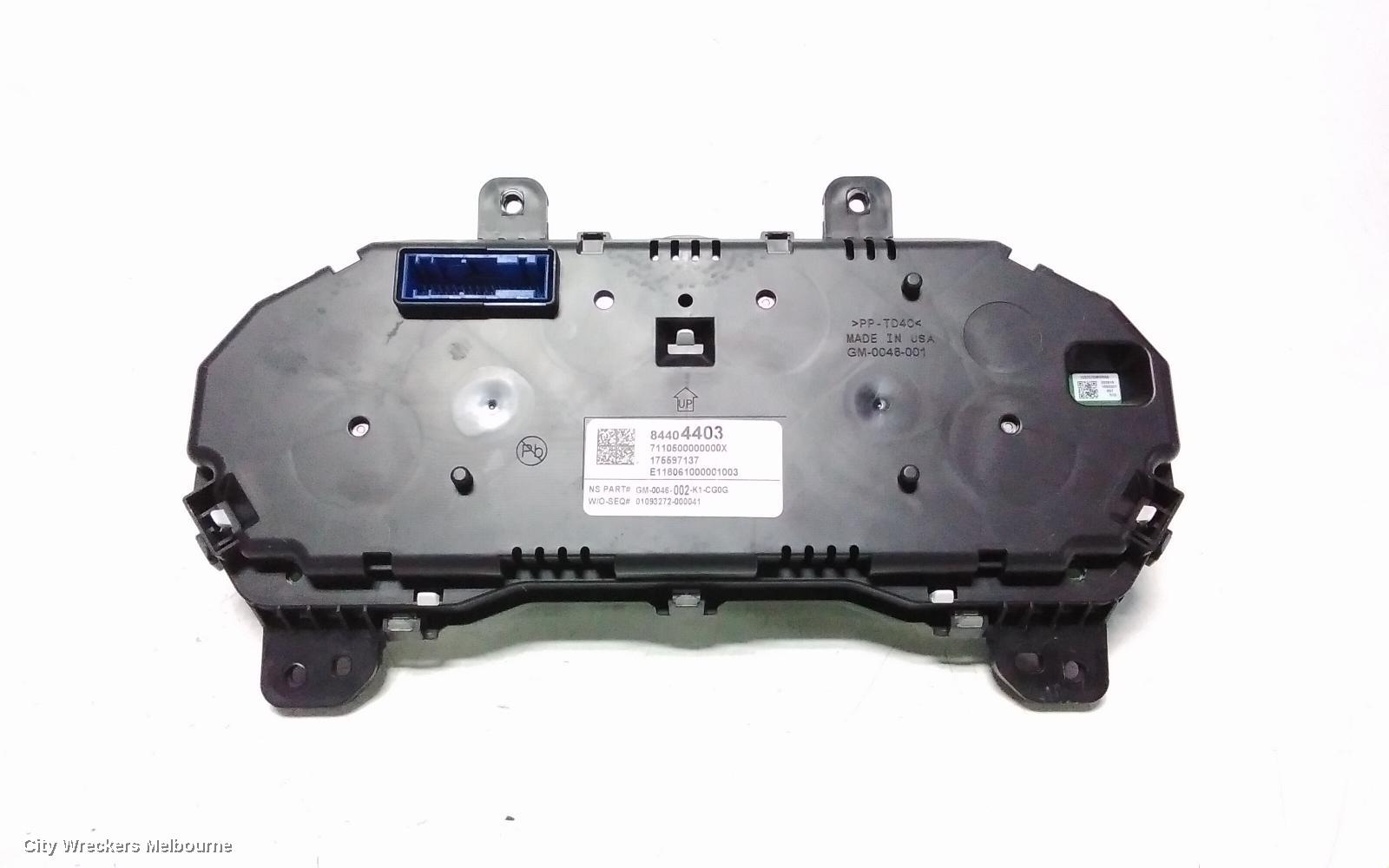 HOLDEN EQUINOX INSTRUMENT CLUSTER, PETROL TYPE, EQ, 09/2017 - 12/2020