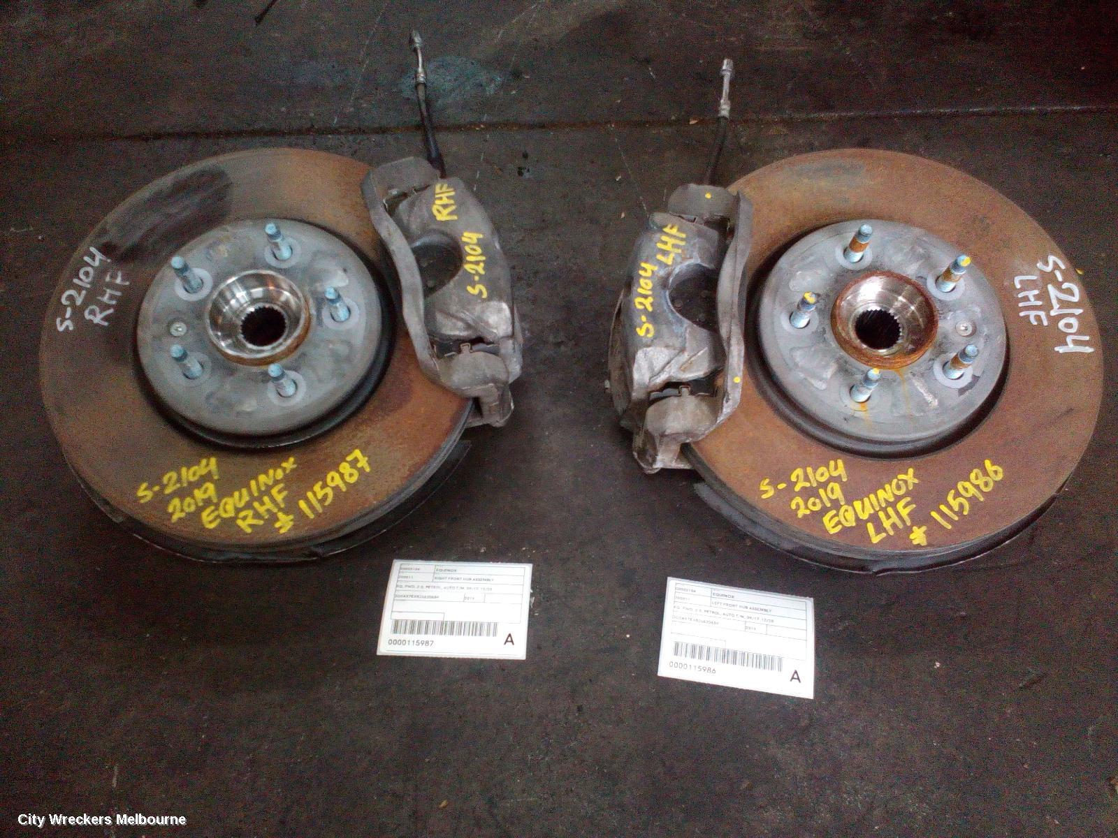 HOLDEN EQUINOX RIGHT FRONT HUB ASSEMBLY, EQ, FWD, 2.0, PETROL, AUTO T/M, 09/2017 - 12/2020