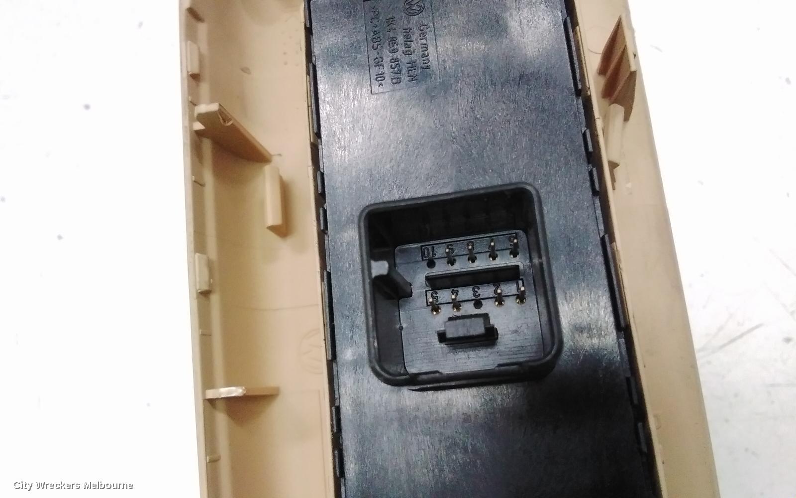 VOLKSWAGEN PASSAT PWR DR WIND SWITCH, RH FRONT (MASTER SWITCH), 3C/MK6 B6-B7, SEDAN/WAGON, W/O CHROME ON SWITCHES TYPE, 03/2006 - 05/2015