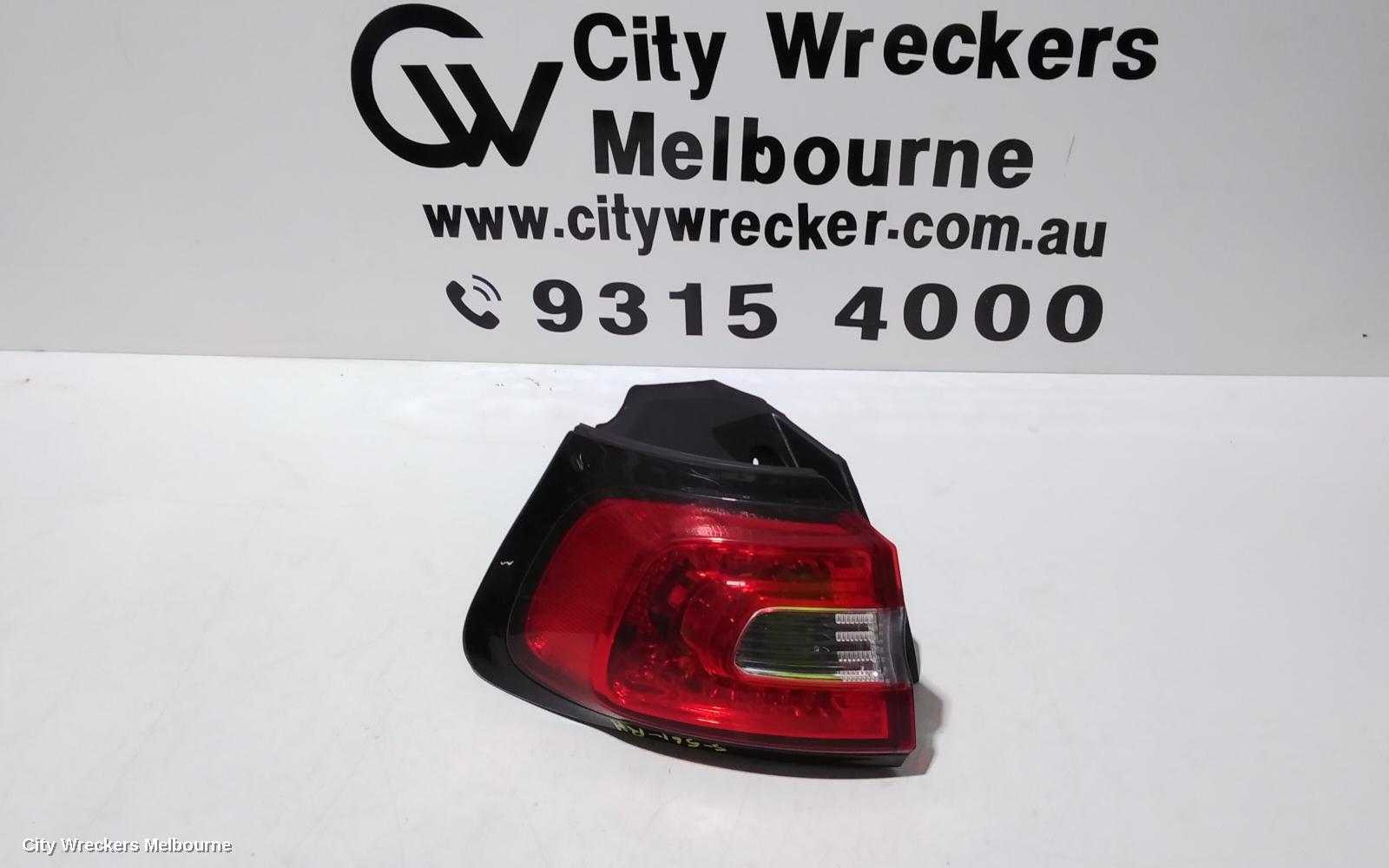 JEEP CHEROKEE LEFT TAILLIGHT, KL, IN BODY, 02/2014 - 03/2018