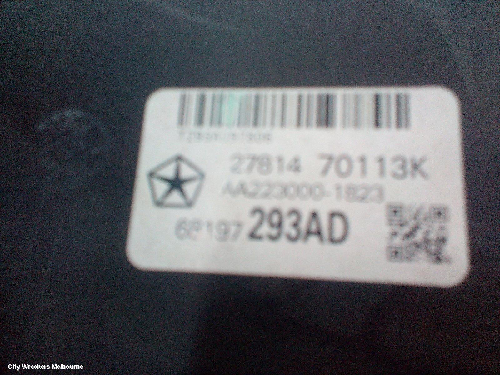 JEEP CHEROKEE FAN, SINGLE FAN ASSY, 2.4, PETROL, KL, 02/2014 - 12/2019