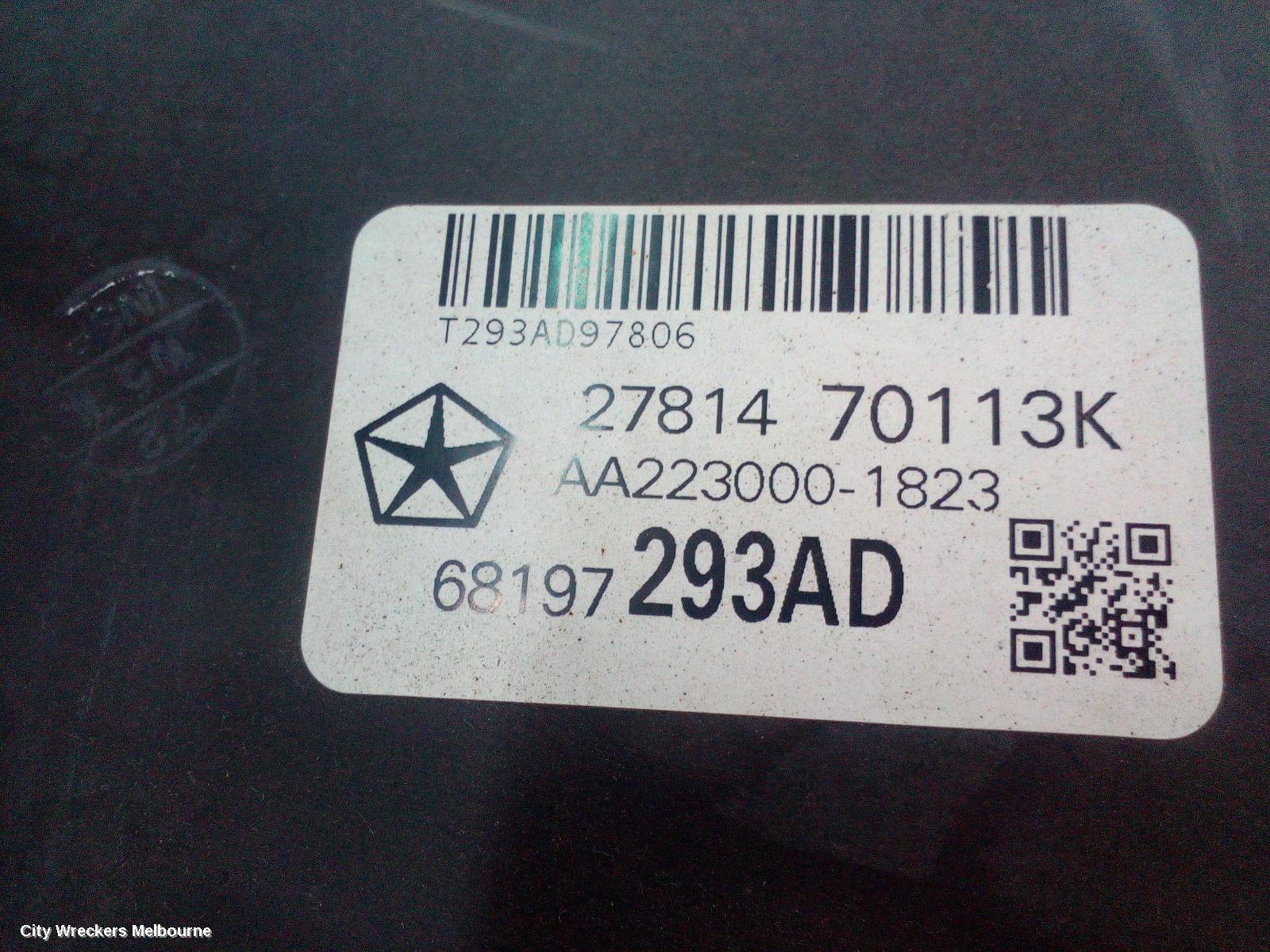 JEEP CHEROKEE FAN, SINGLE FAN ASSY, 2.4, PETROL, KL, 02/2014 - 12/2019
