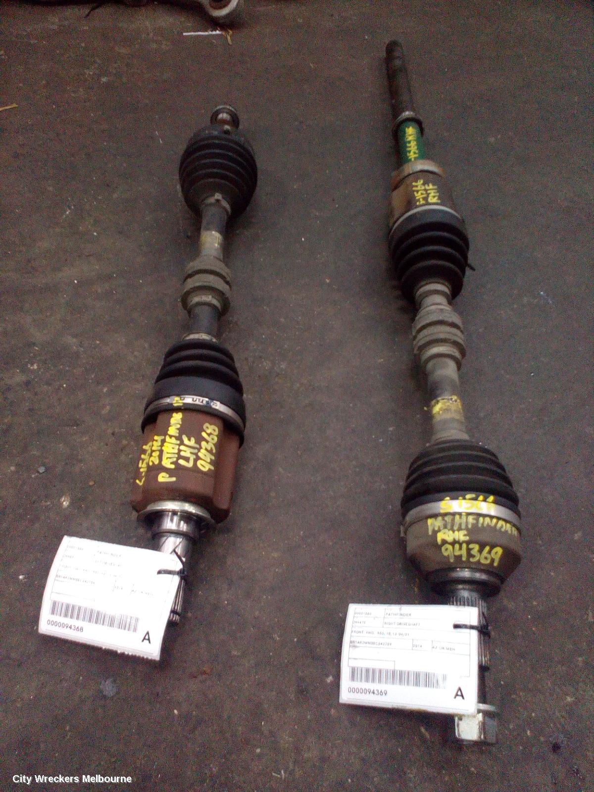 NISSAN PATHFINDER RIGHT DRIVESHAFT, FRONT, 4WD,  R52, 10/2013 - 04/2021