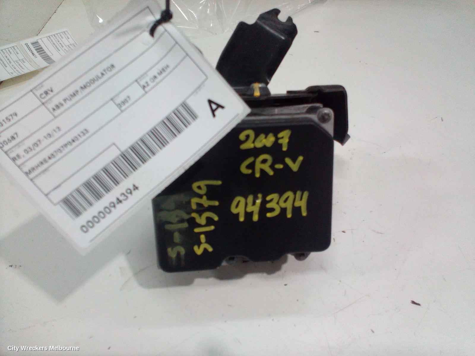 HONDA CRV ABS PUMP/MODULATOR, RE, 03/2007 - 10/2012