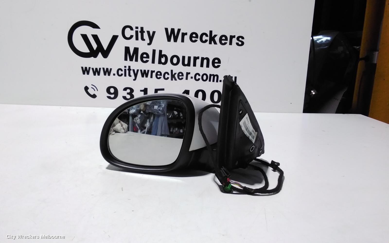 VOLKSWAGEN TIGUAN LEFT DOOR MIRROR, 5N, MANUAL FOLD (6XN), HEATED TYPE, 05/2008 - 08/2016
