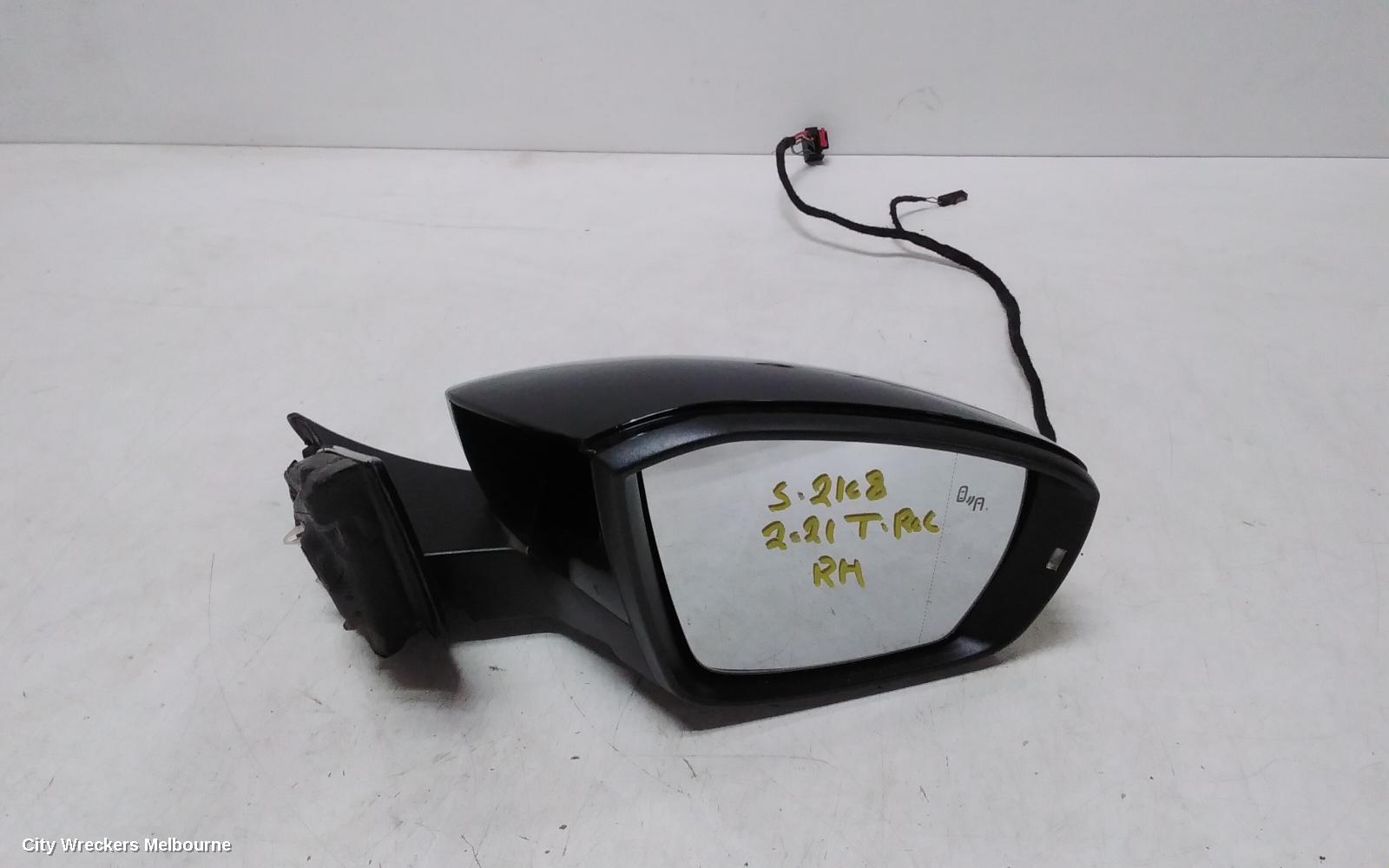 VOLKSWAGEN T-ROC RIGHT DOOR MIRROR, A1, POWER FOLD & HEATED TYPE, W/ BLIND SPOT TYPE, COLOUR CODED, 03/2020 - 07/2022