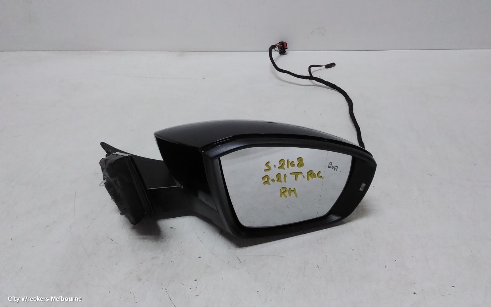 VOLKSWAGEN T-ROC RIGHT DOOR MIRROR, A1, POWER FOLD & HEATED TYPE, W/ BLIND SPOT TYPE, COLOUR CODED, 03/2020 - 07/2022