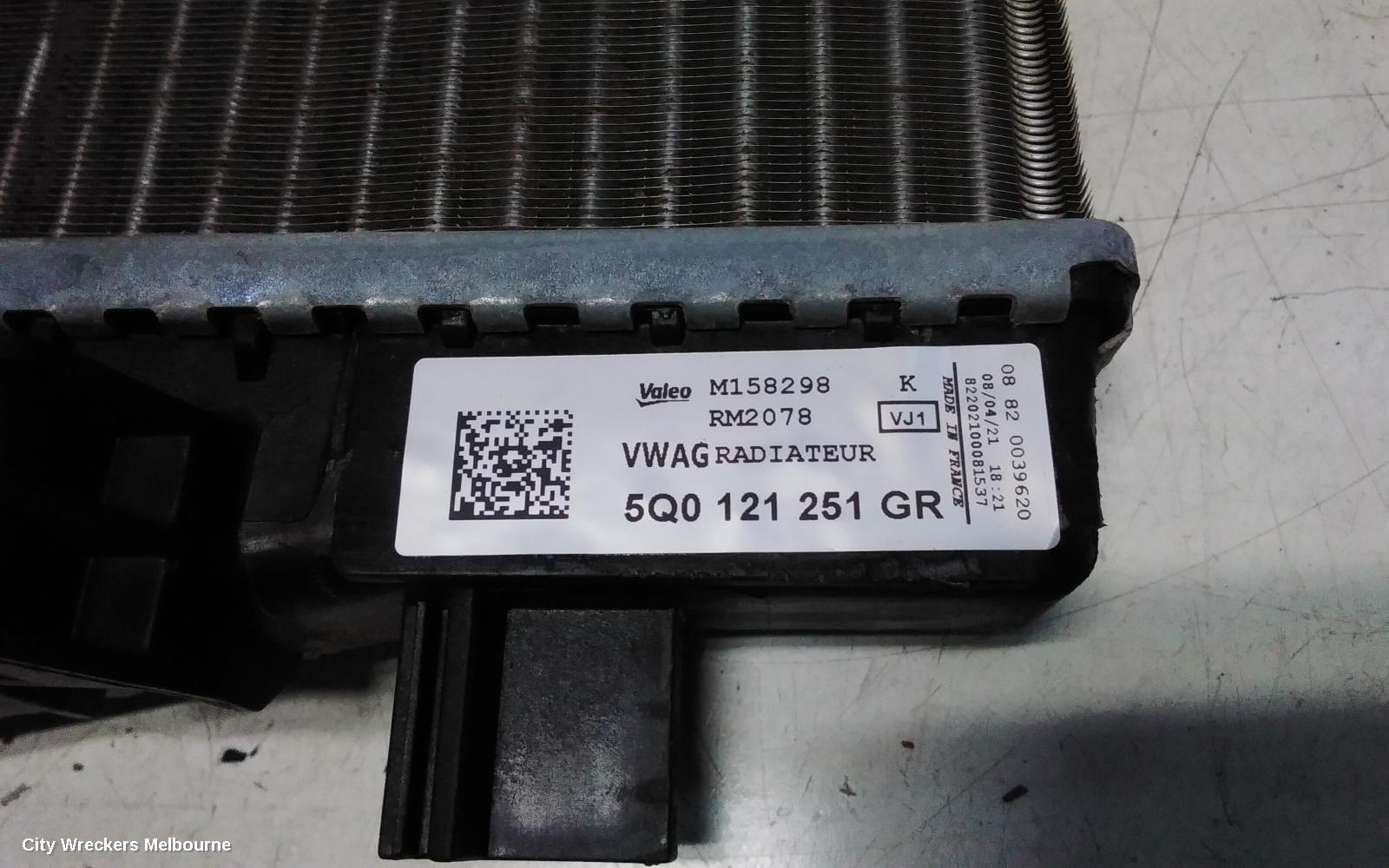 VOLKSWAGEN T-ROC RADIATOR, PETROL, 1.4, TURBO, A1, 03/2020 ONWARDS