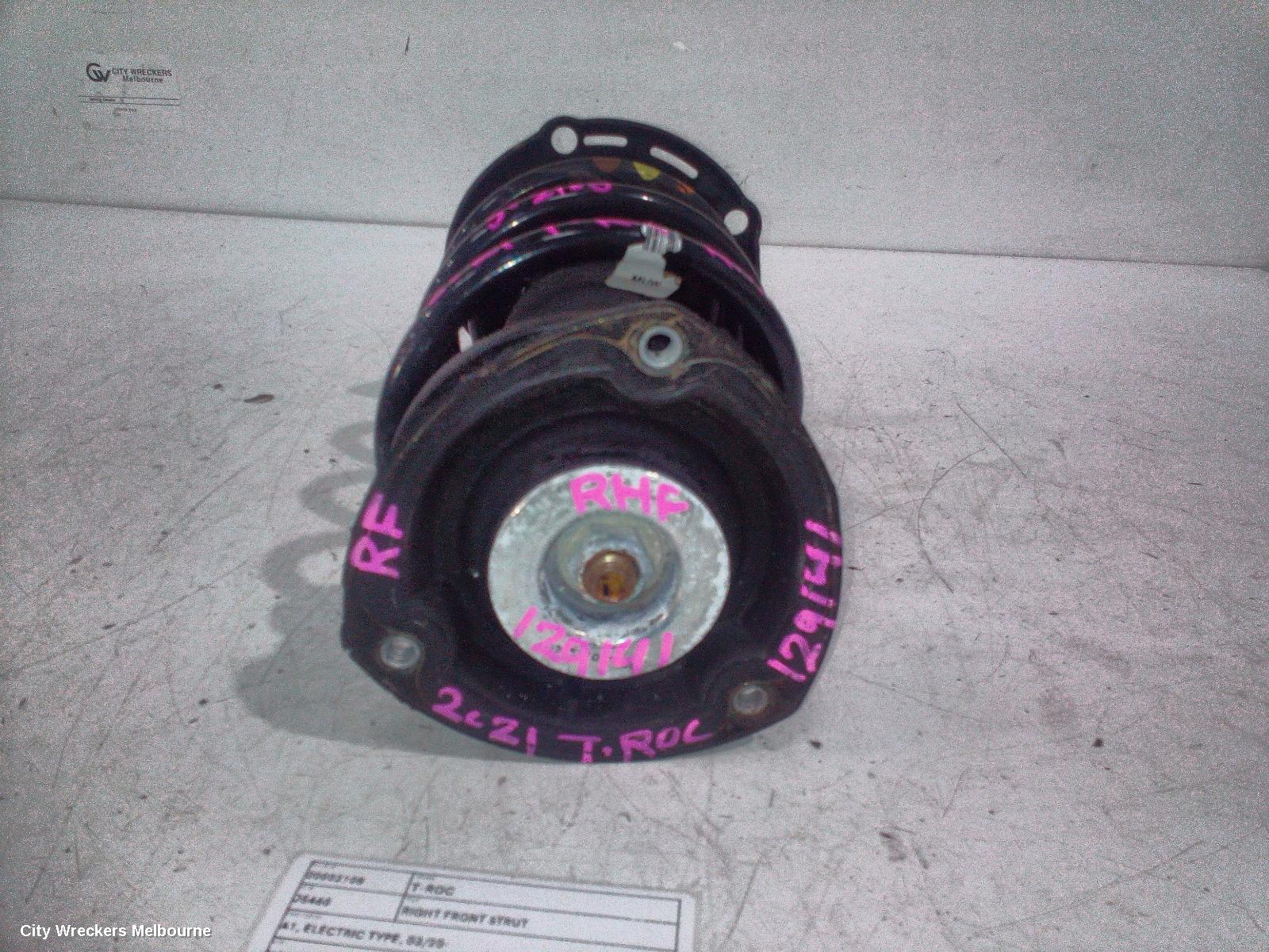 VOLKSWAGEN T-ROC RIGHT FRONT STRUT, A1, ELECTRIC TYPE, 03/2020 ONWARDS