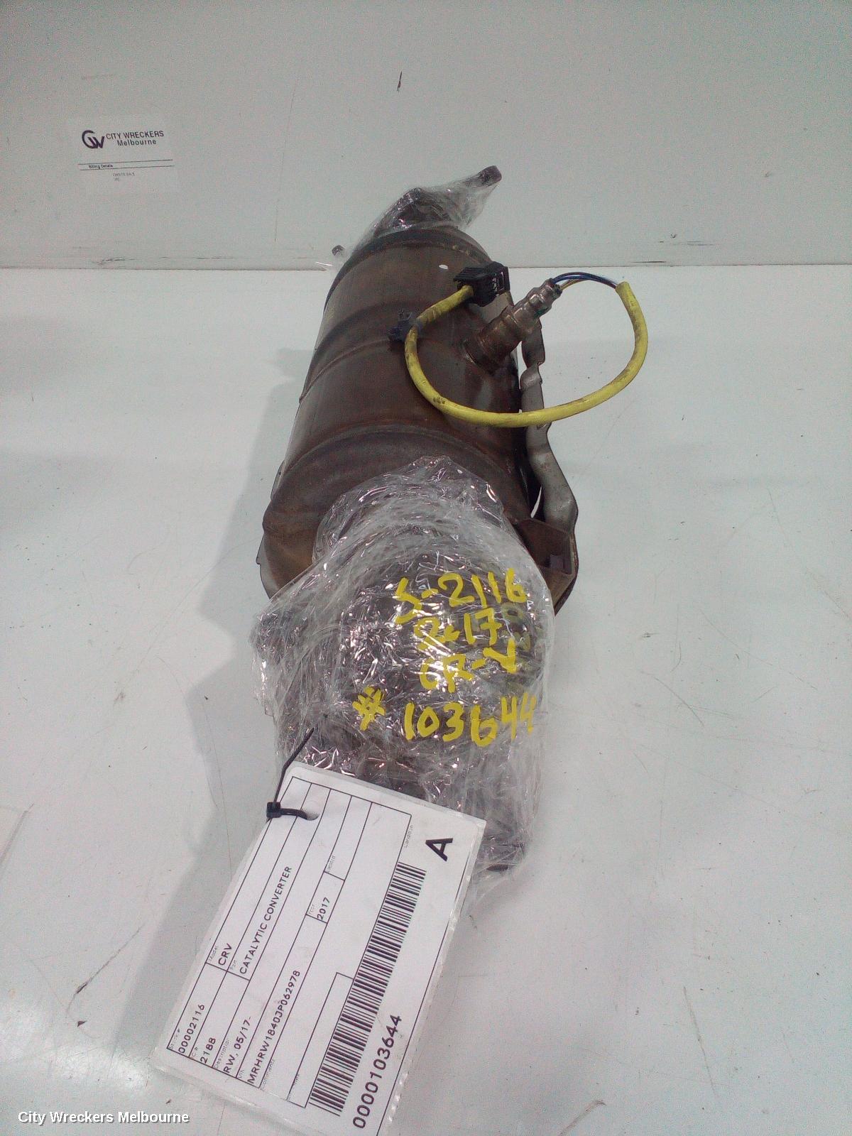 HONDA CRV CATALYTIC CONVERTER, RW, 05/2017 - 08/2023