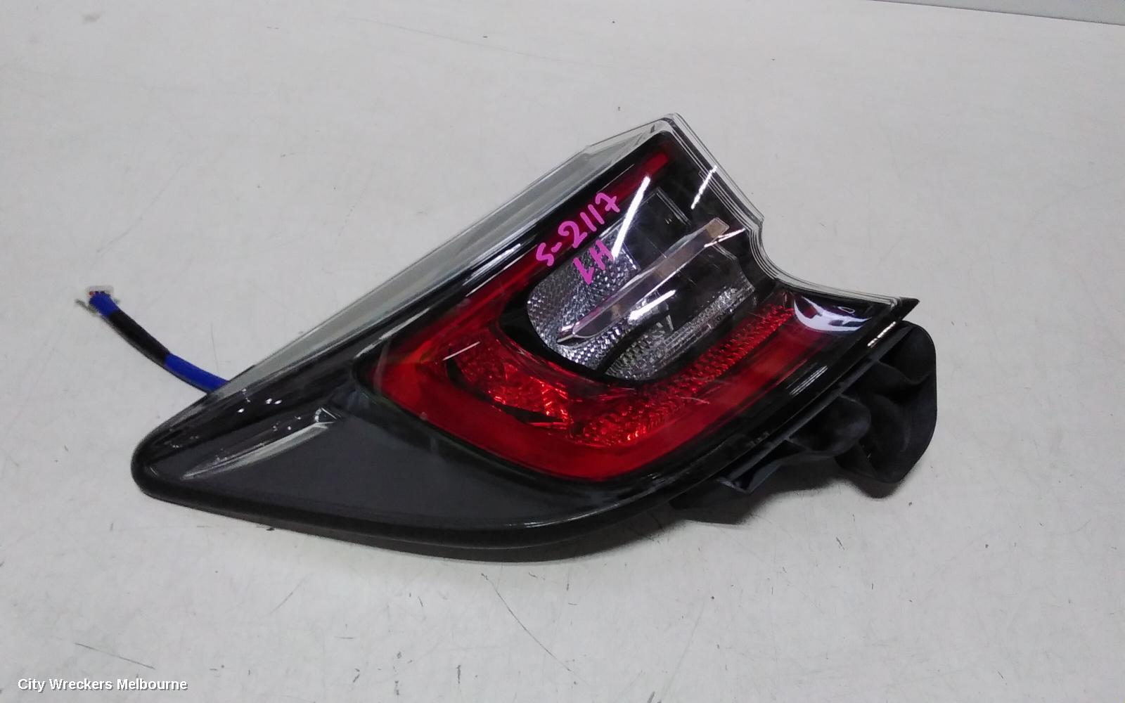 TOYOTA COROLLA LEFT TAILLIGHT, E210, IN BODY, HATCH, 07/2018 - 08/2022