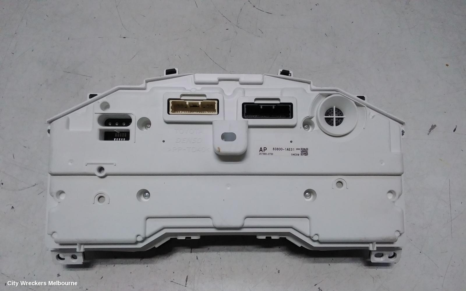 TOYOTA COROLLA INSTRUMENT CLUSTER, INSTRUMENT CLUSTER, AUTO T/M, HATCH, HYBRID, ZR, ZWE211R, 07/2018 ONWARDS
