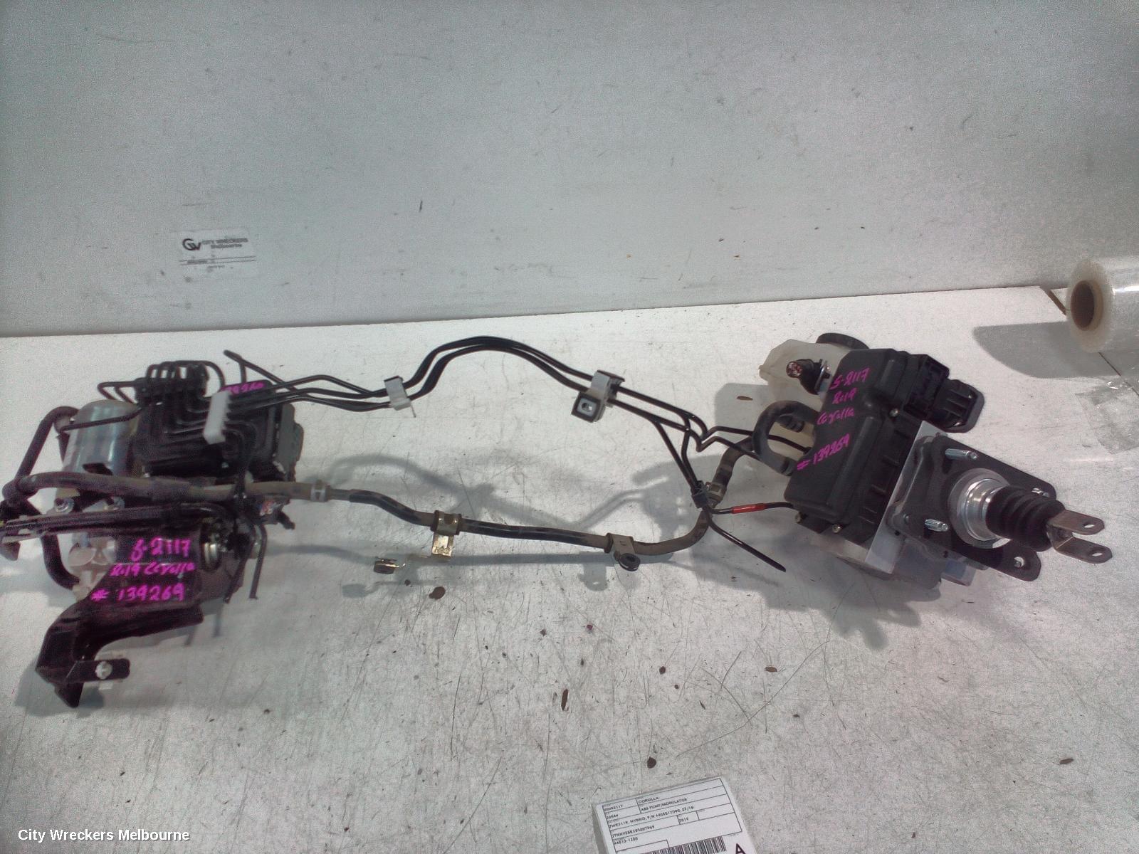 TOYOTA COROLLA ABS PUMP/MODULATOR, ZWE211R, HYBRID, P/N 4405012D90, 07/2018 ONWARDS