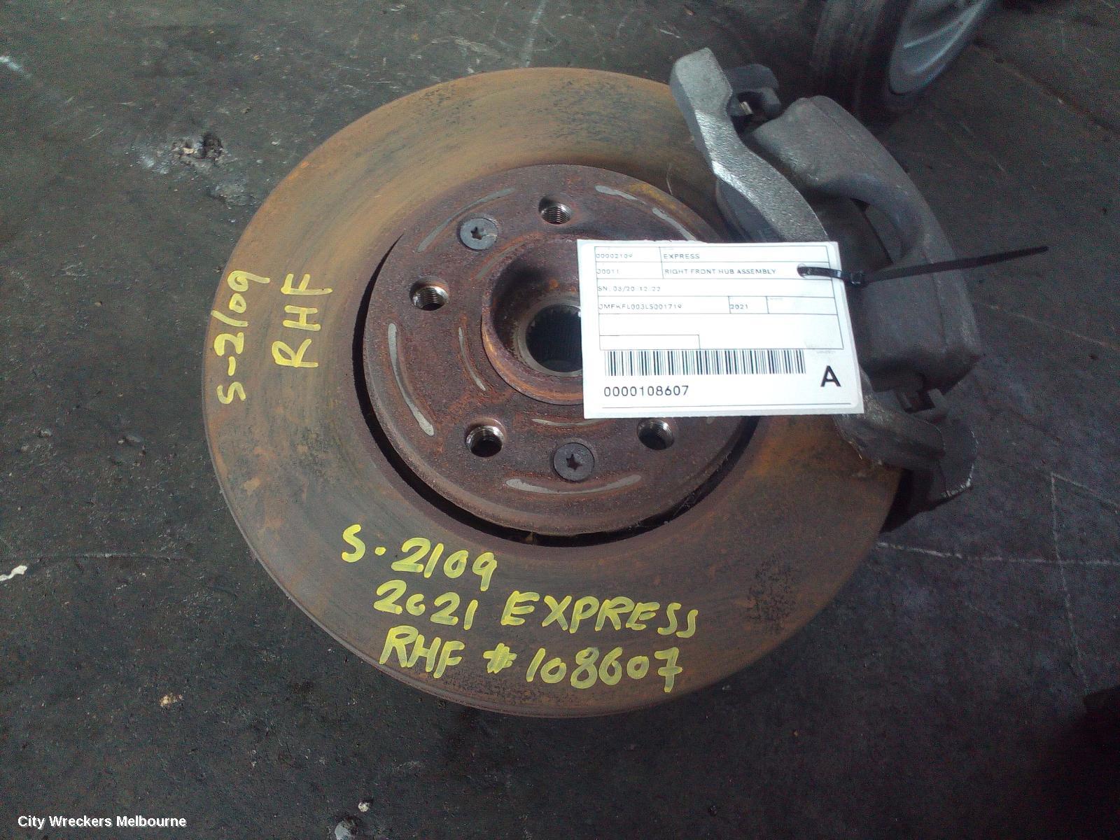 MITSUBISHI EXPRESS RIGHT FRONT HUB ASSEMBLY, SN, 03/2020 - 12/2022