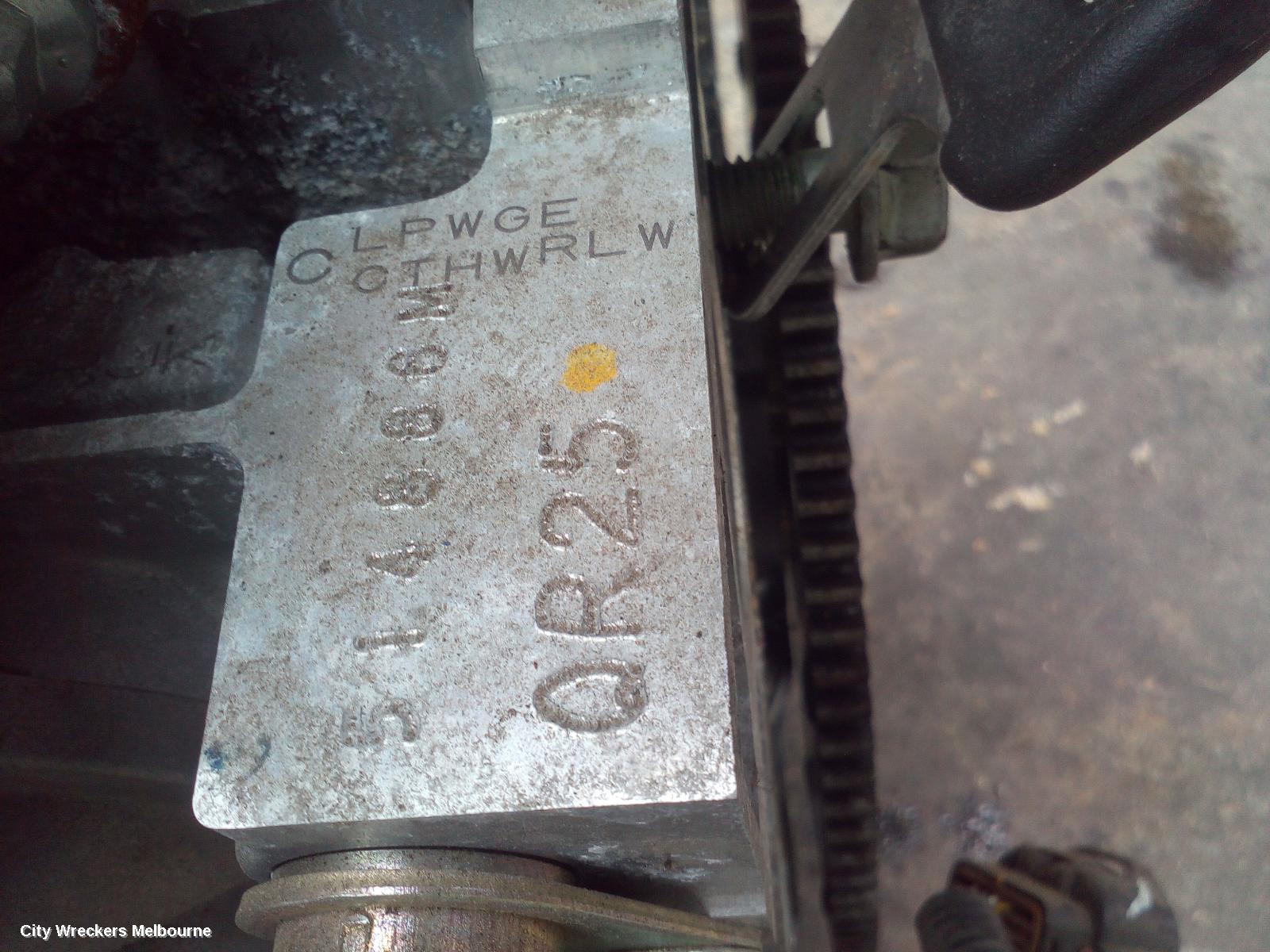 NISSAN XTRAIL ENGINE, PETROL, 2.5, QR25DE, AUTO T/M, T32, 02/2014 ONWARDS
