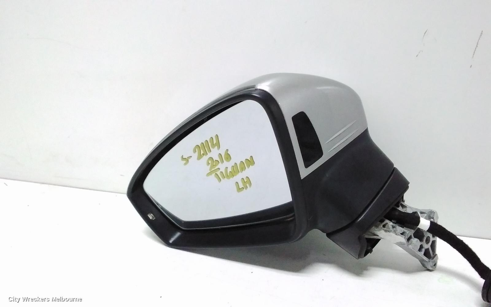 VOLKSWAGEN TIGUAN LEFT DOOR MIRROR, 5NA, POWER FOLD, W/ SIDE ASSIST & CAMERA TYPE (6XQ/KA6), 06/2016 - 02/2021