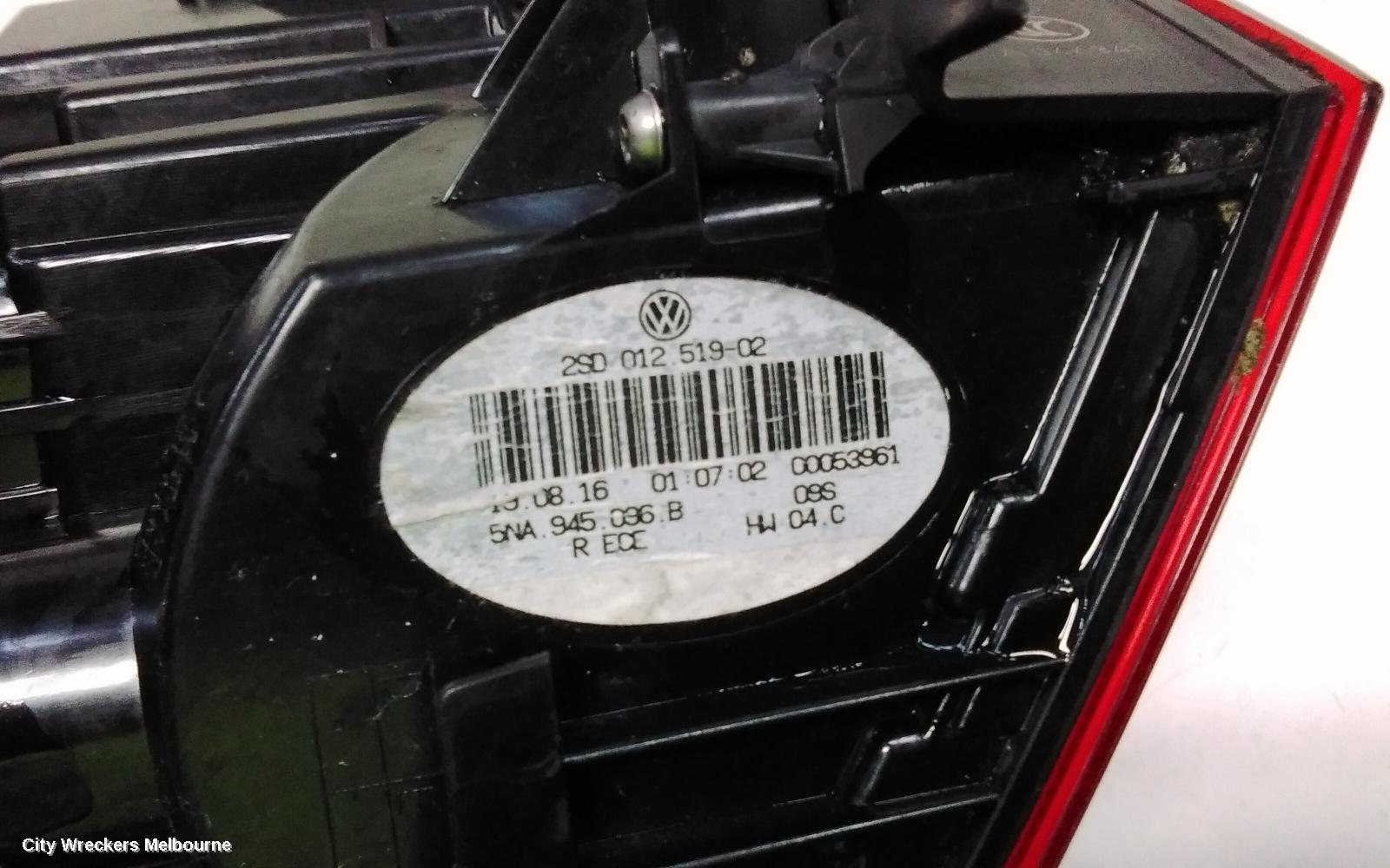 VOLKSWAGEN TIGUAN RIGHT TAILLIGHT, IN BODY, W/ LED TYPE, NON DYNAMIC INDICATORS (8SK), NON ALLSPACE, 5NA, 06/2016 - 02/2024