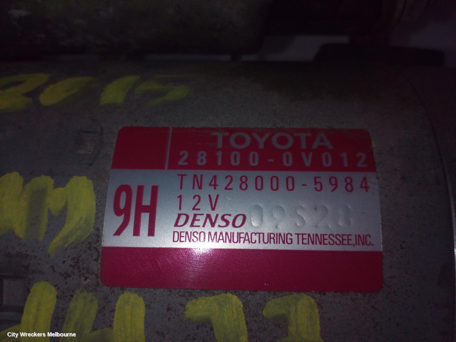 TOYOTA CAMRY STARTER, PETROL, 2.5, 2AR-FE, ASV50, 12/2011 - 10/2017