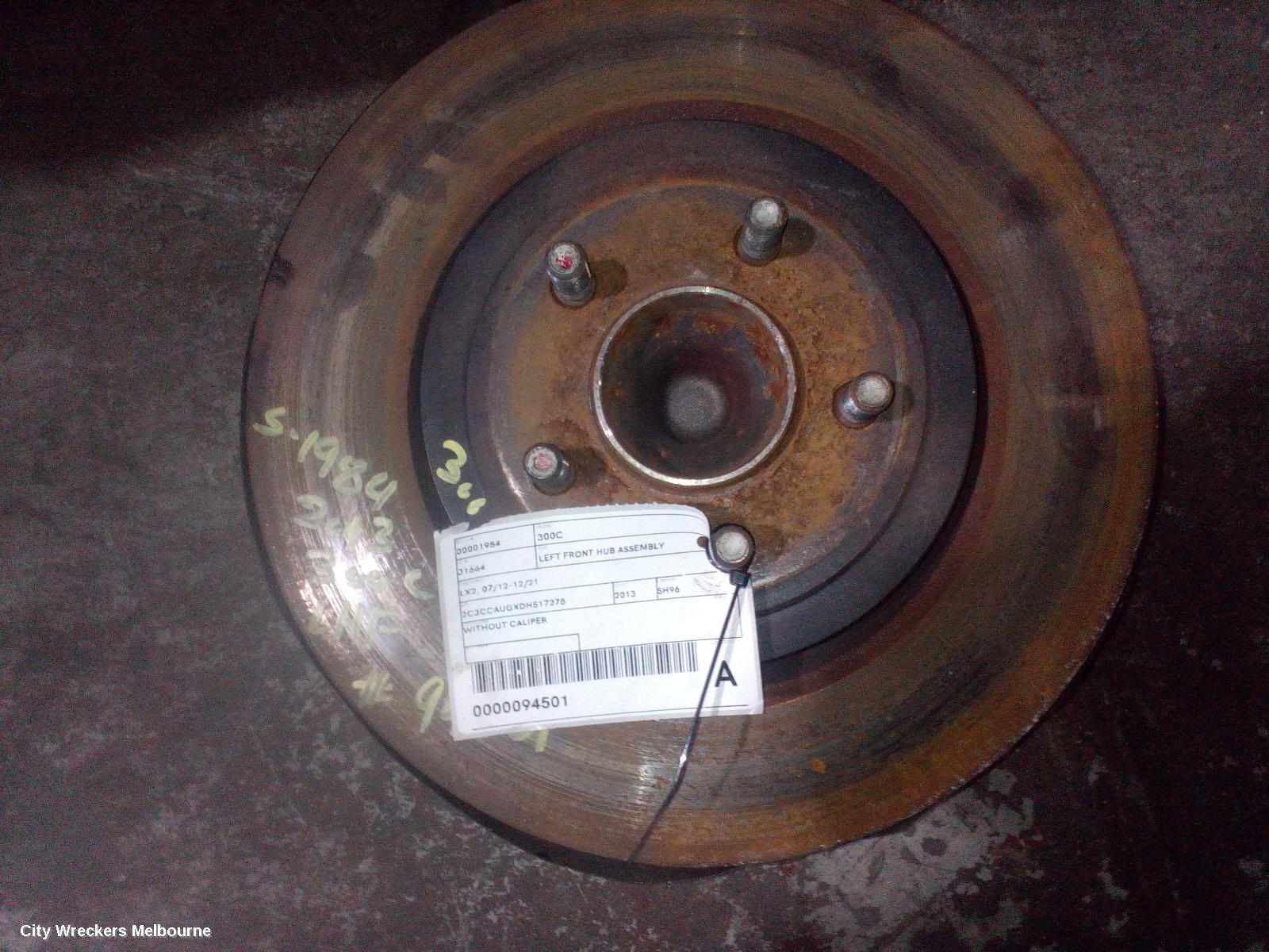 CHRYSLER 300C LEFT FRONT HUB ASSEMBLY, LX2, 07/2012 - 12/2021