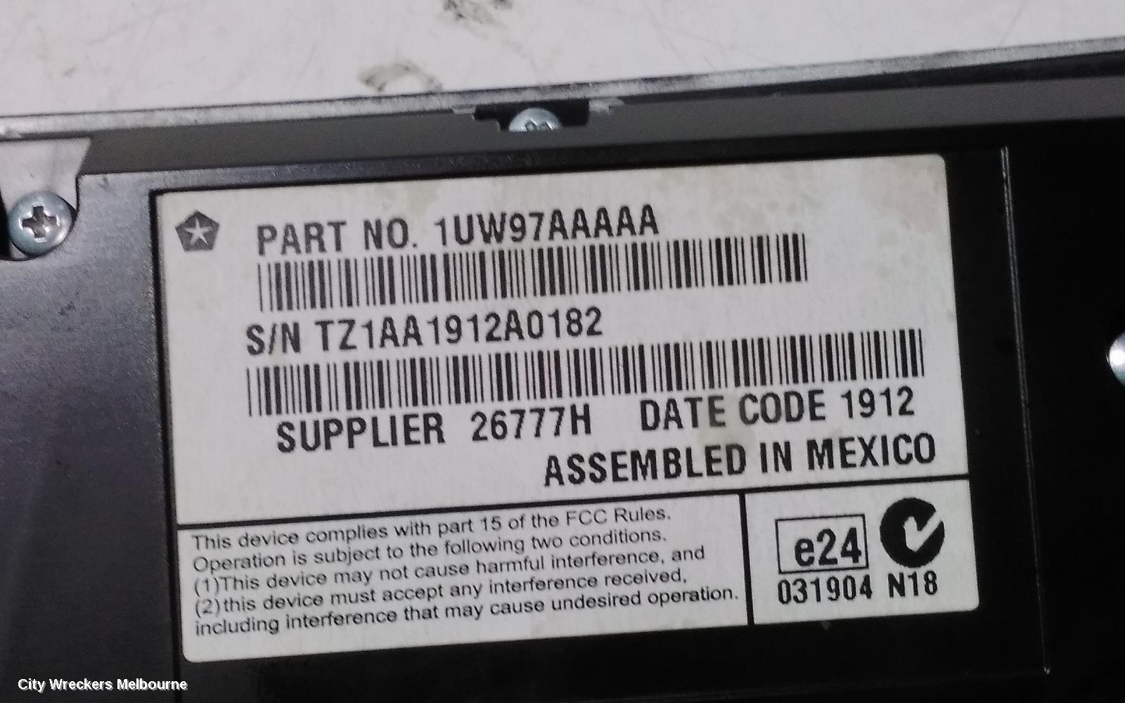 CHRYSLER 300C HEATER/AC CONTROLS, S/LIMITED/C/C LUXURY/SRT8 TYPE, LX2, 07/2012 - 12/2014