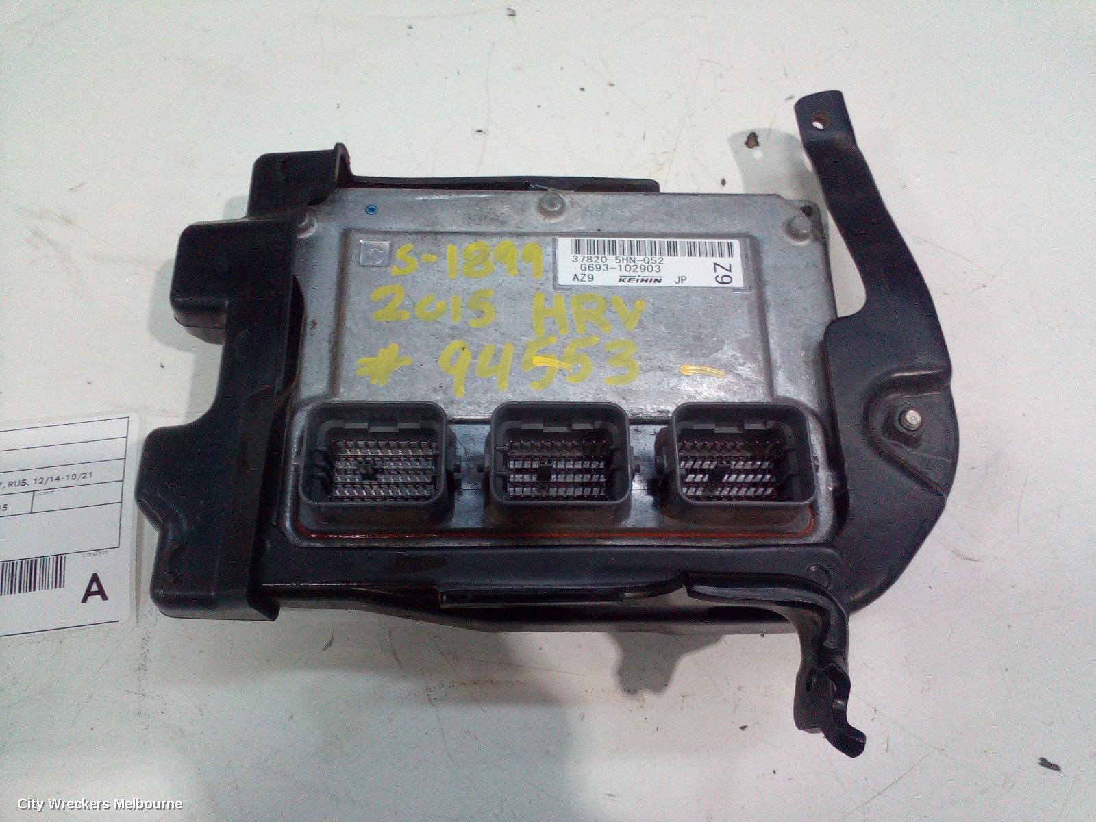 HONDA HRV ECU, ENGINE ECU, 1.8, PETROL, ECU ONLY, RU5, 12/2014 - 10/2021