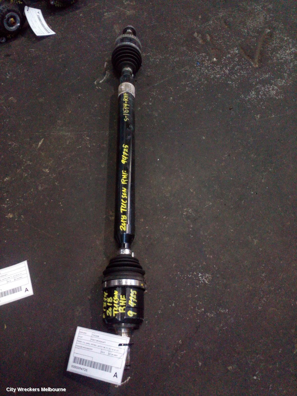 HYUNDAI TUCSON RIGHT DRIVESHAFT, FRONT, 2.0, G4NC, PETROL, AUTO T/M, TL, 07/2015 - 01/2021
