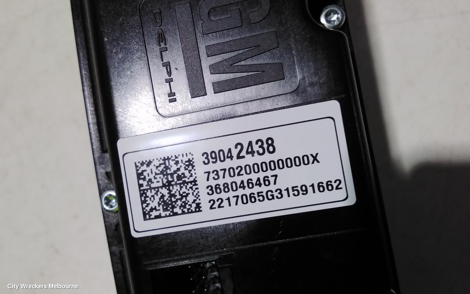HOLDEN ASTRA HEATER/AC CONTROLS, NON CLIMATE CONTROL, BK, 5DR HATCH/WAGON, 09/2016 ONWARDS
