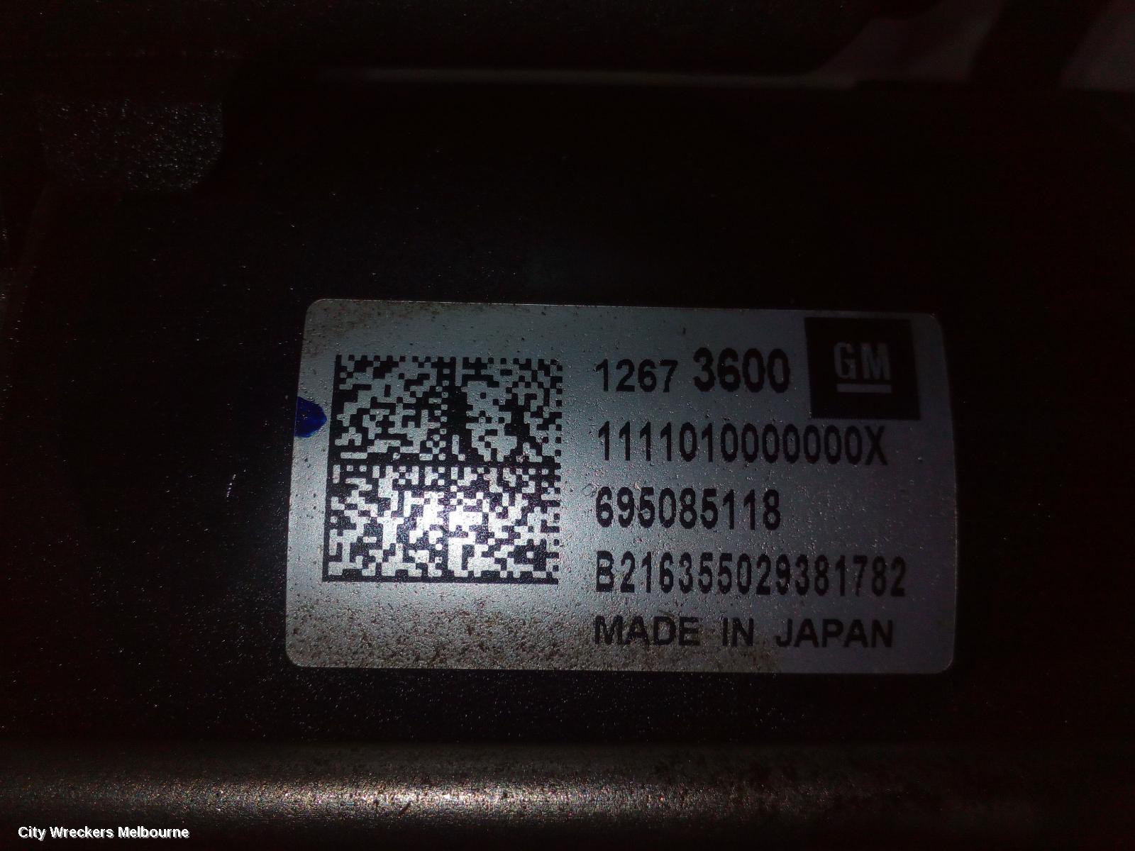 HOLDEN ASTRA STARTER, PETROL, 1.4, TURBO, BK-BL, 09/2016 - 12/2020