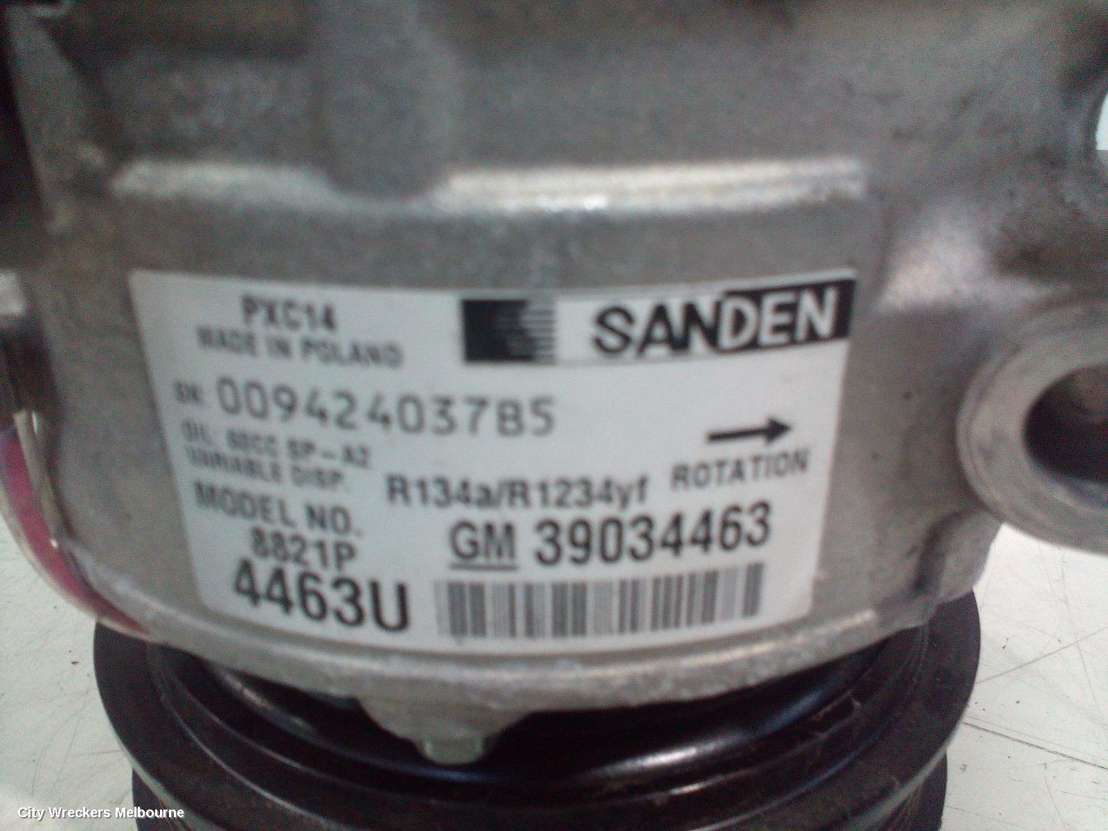 HOLDEN ASTRA A/C COMPRESSOR, BK-BL, 1.4, PETROL, 09/2016 - 12/2020