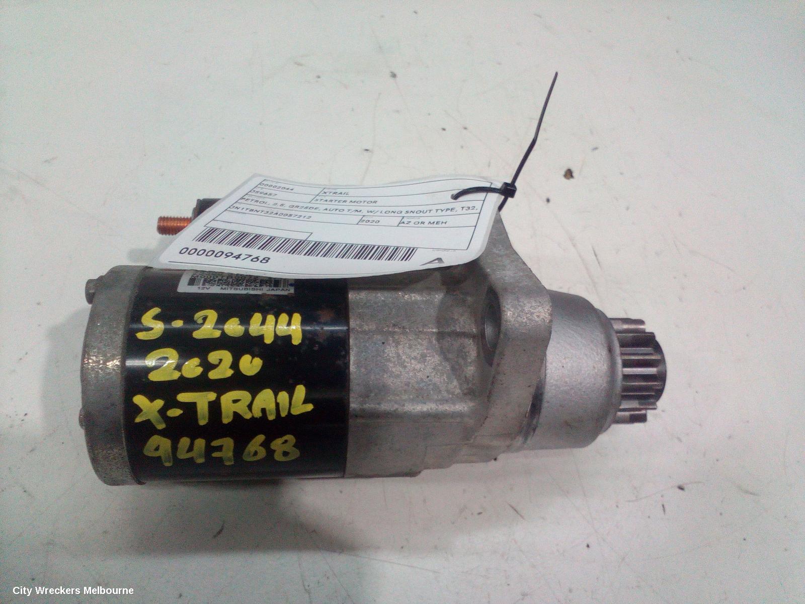 NISSAN XTRAIL STARTER, PETROL, 2.5, QR25DE, AUTO T/M, W/ LONG SNOUT TYPE, T32, 02/2014 ONWARDS
