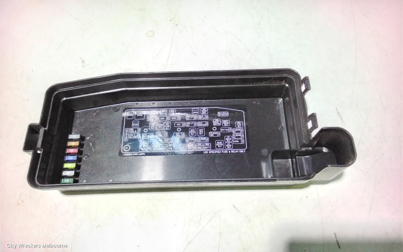 HOLDEN CAPTIVA FUSE BOX, ENGINE BAY, PETROL, CG, 01/2011 - 06/2018