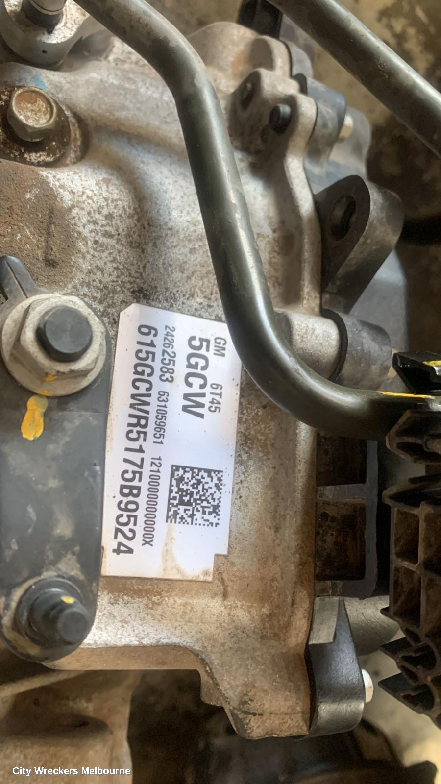 HOLDEN CAPTIVA TRANS/GEARBOX, AUTO, FWD, PETROL, 2.4, 5GCW TAG (GEN 2), CG, 08/2012 - 06/2018