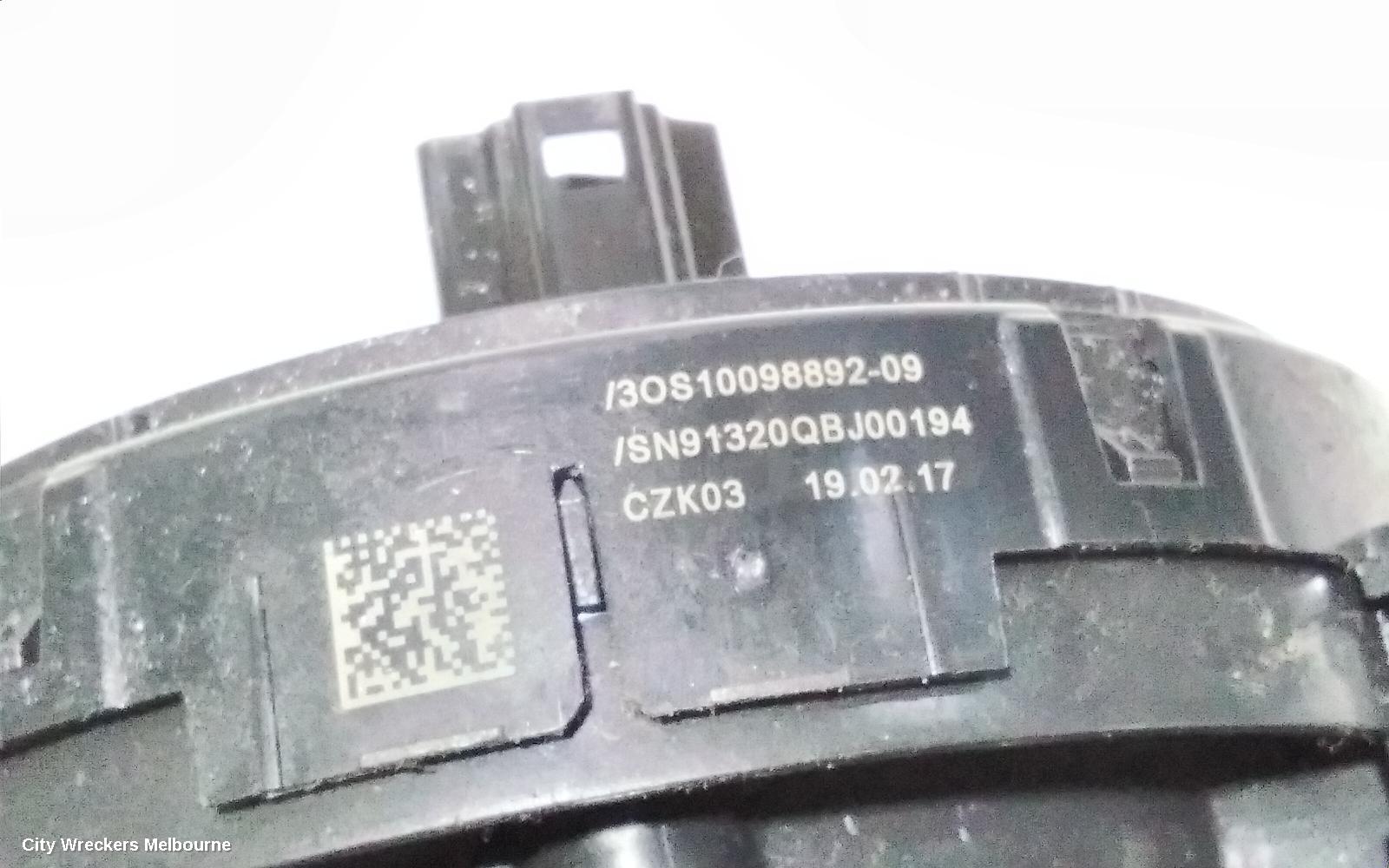 AUDI Q7 AIRBAG MODULE/SENSOR, CLOCKSPRING, 4M, 09/2015 - 03/2020