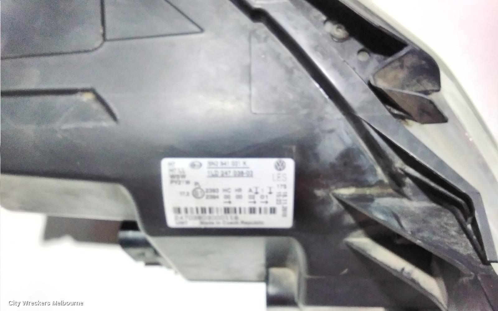 VOLKSWAGEN TIGUAN LEFT HEADLAMP, 5N, HALOGEN TYPE, 05/2008 - 06/2011