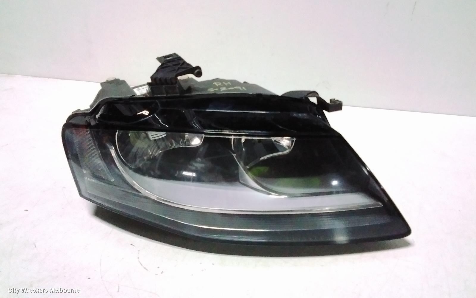 AUDI A4 RIGHT HEADLAMP, B8 8K, HALOGEN TYPE, 02/2008 - 06/2012