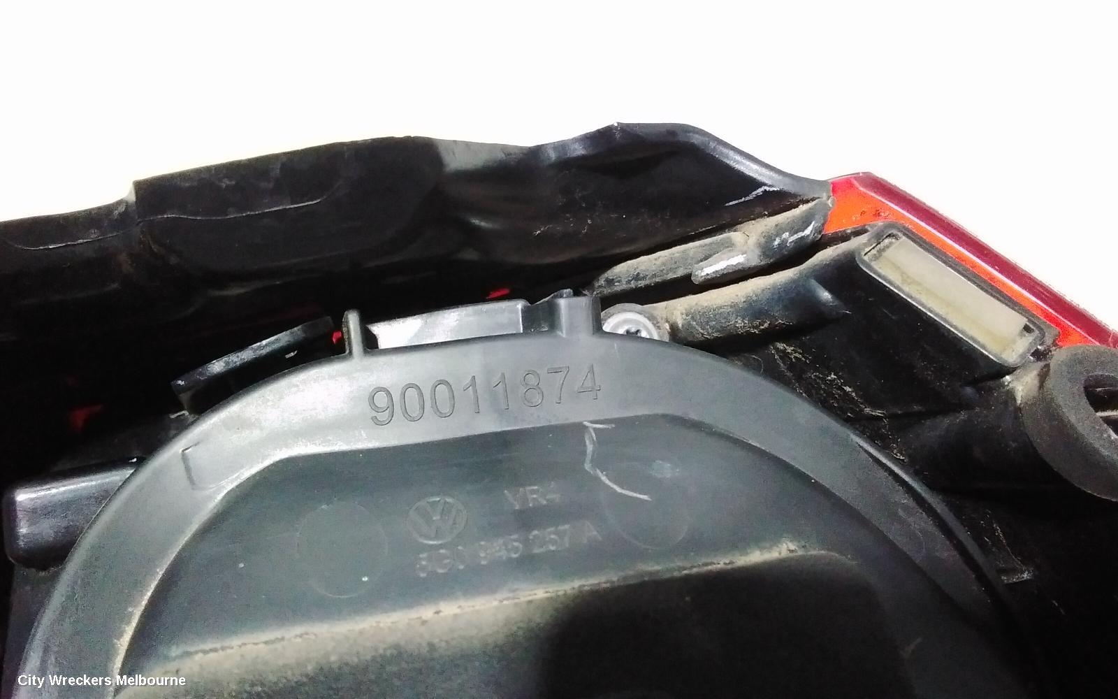 VOLKSWAGEN GOLF LEFT TAILLIGHT, GEN 7, HATCH, STANDARD, NON LED TYPE, 03/2013 - 03/2017