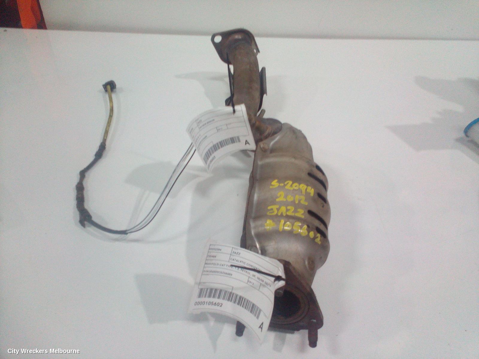 HONDA JAZZ CATALYTIC CONVERTER, MANIFOLD-CAT TYPE, 1.3, PETROL, GE, 08/2008 - 06/2014