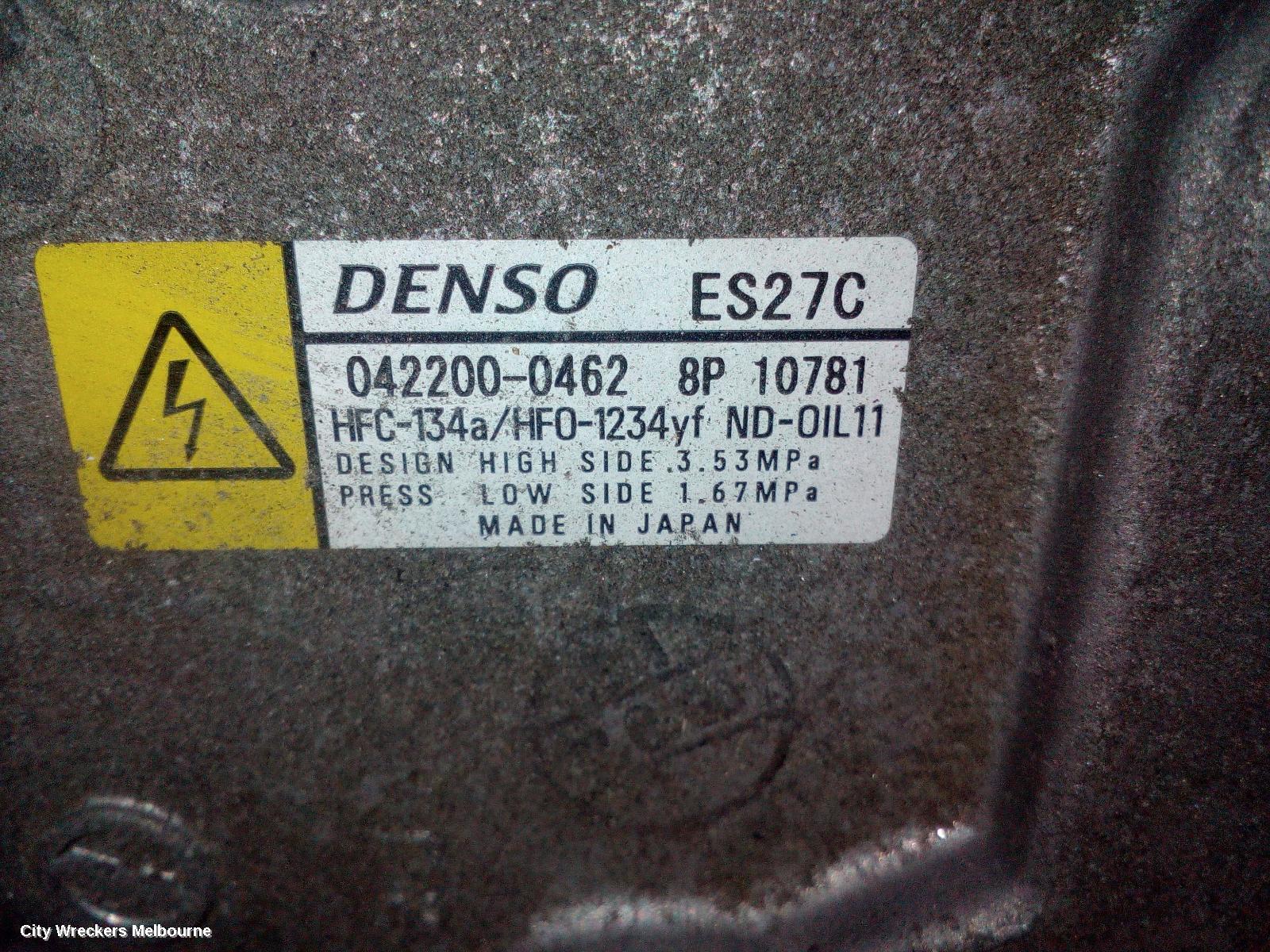 TOYOTA CAMRY A/C COMPRESSOR, AVV50, 2.5, 2AR-FXE, HYBRID, 03/2012 - 10/2017