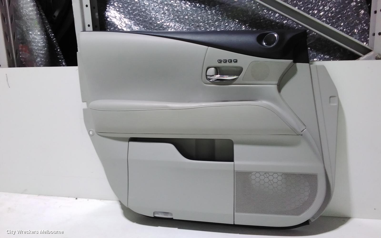 LEXUS RX SERIES DOOR TRIM, LH FRONT, AL10, LEATHER, SPORTS LUXURY, 12/2008 - 08/2015