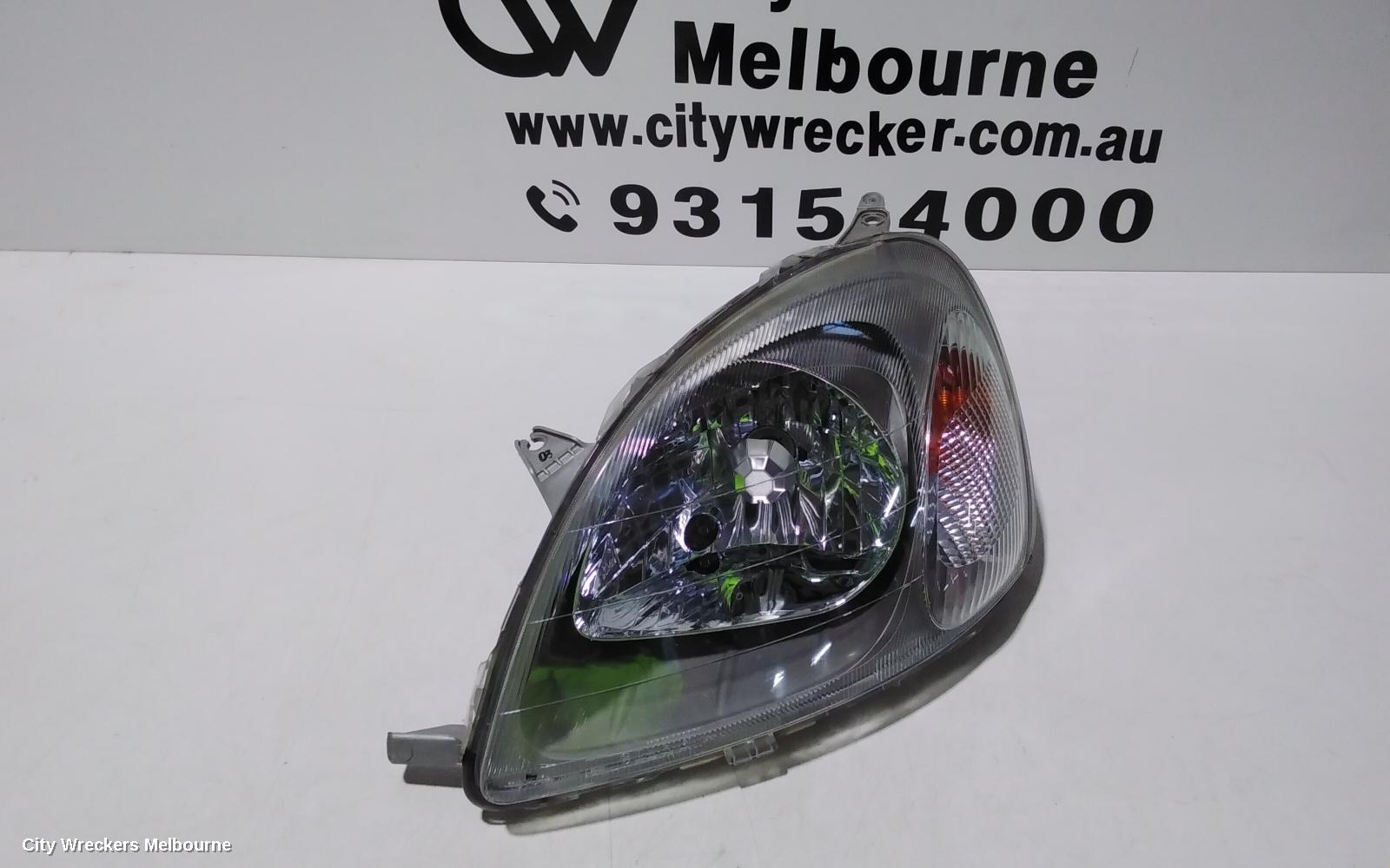 TOYOTA ECHO LEFT HEADLAMP, NCP10R, HATCH (GREY BASE), 10/1999 - 09/2002