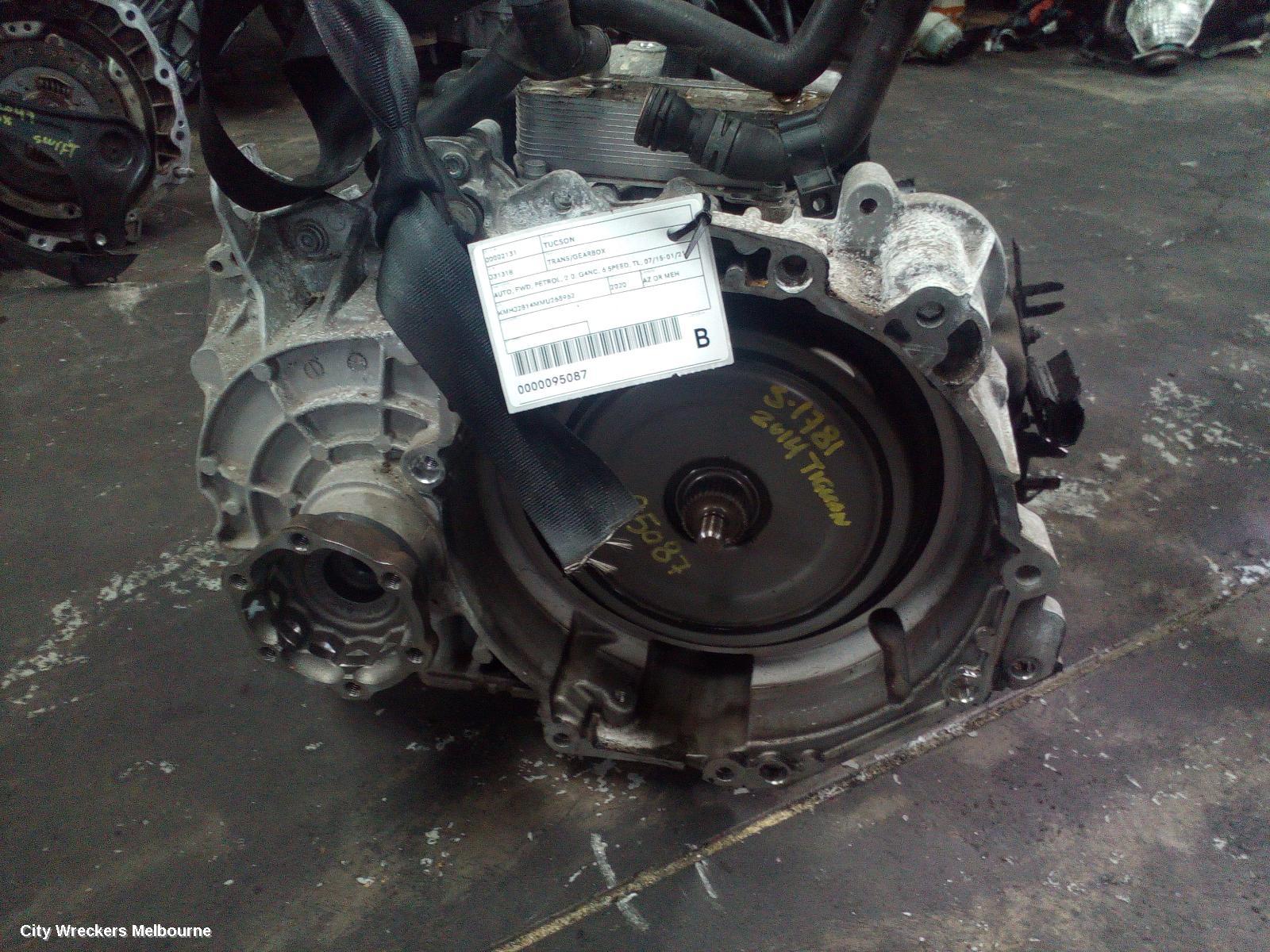 HYUNDAI TUCSON TRANS/GEARBOX, AUTO, FWD, PETROL, 2.0, G4NC, 6 SPEED, TL, 07/2015 - 01/2021